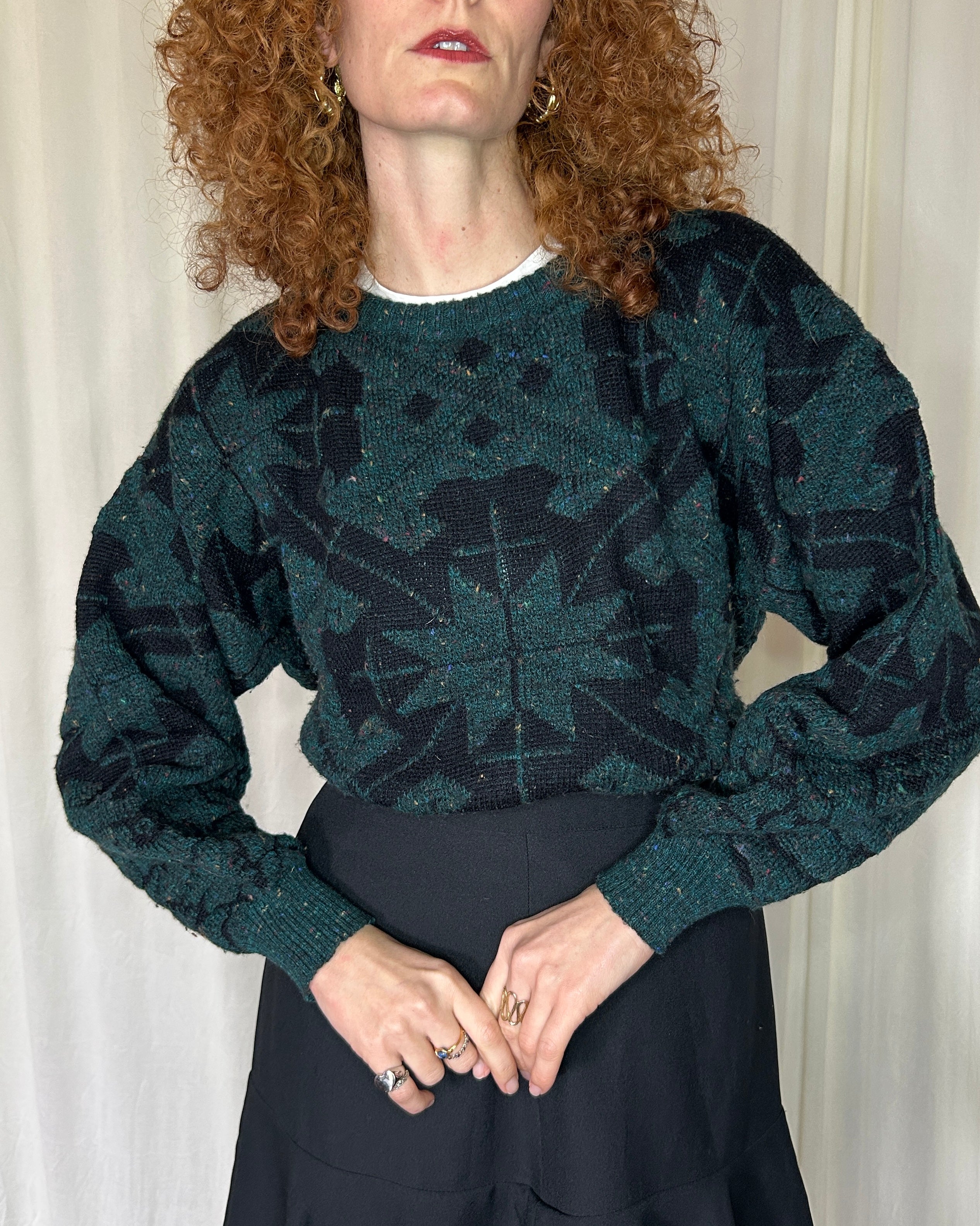 Maglione verde petrolio