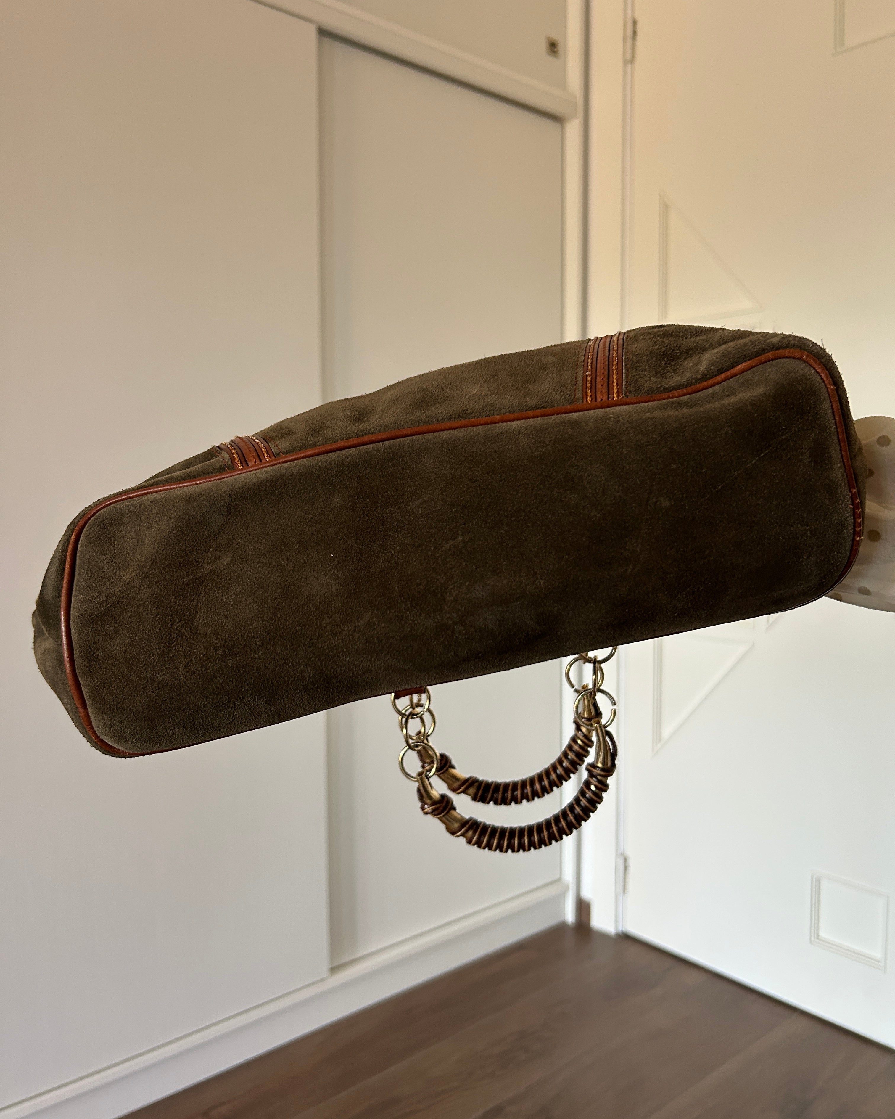 Borsa scamosciata