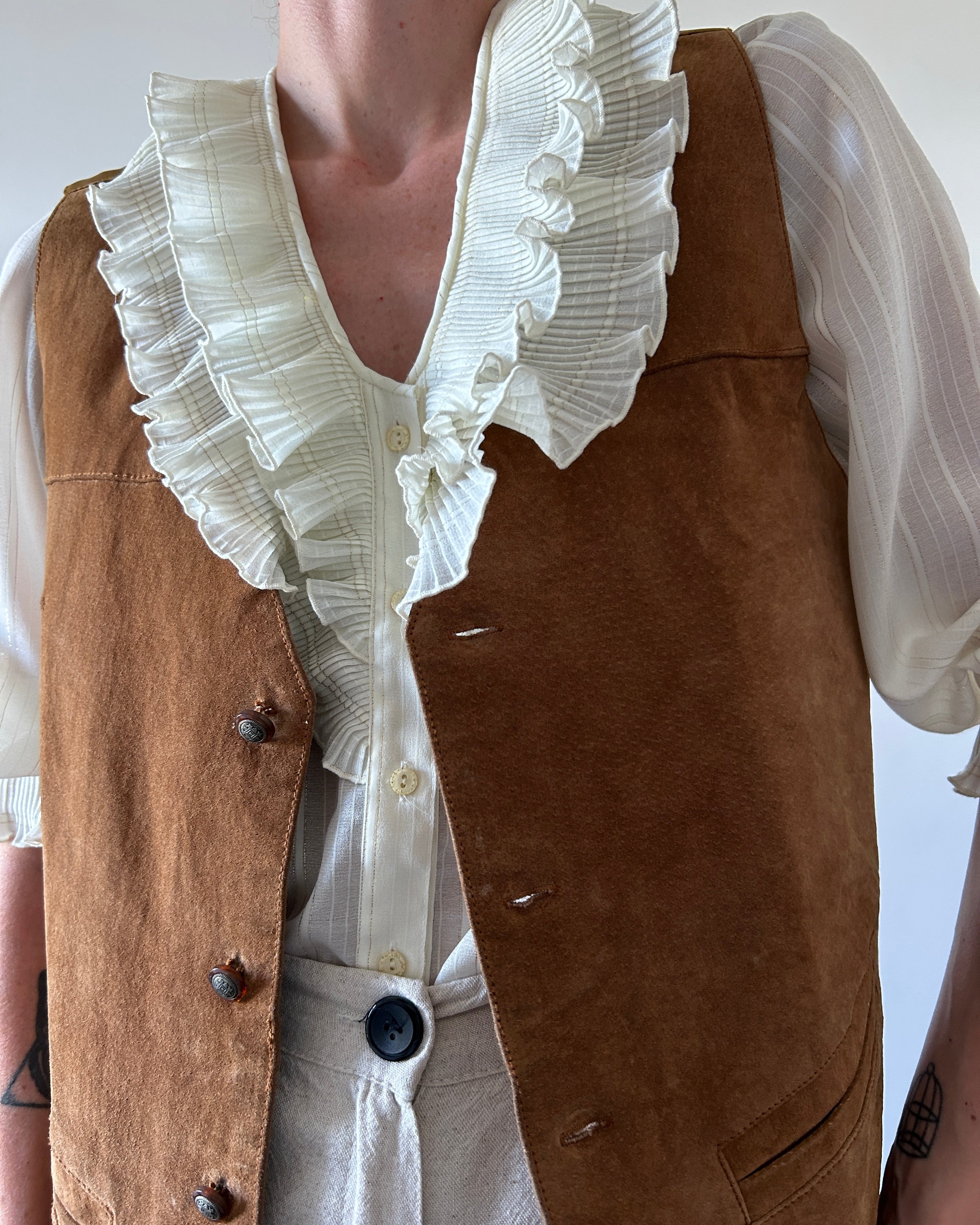 Gilet scamosciato