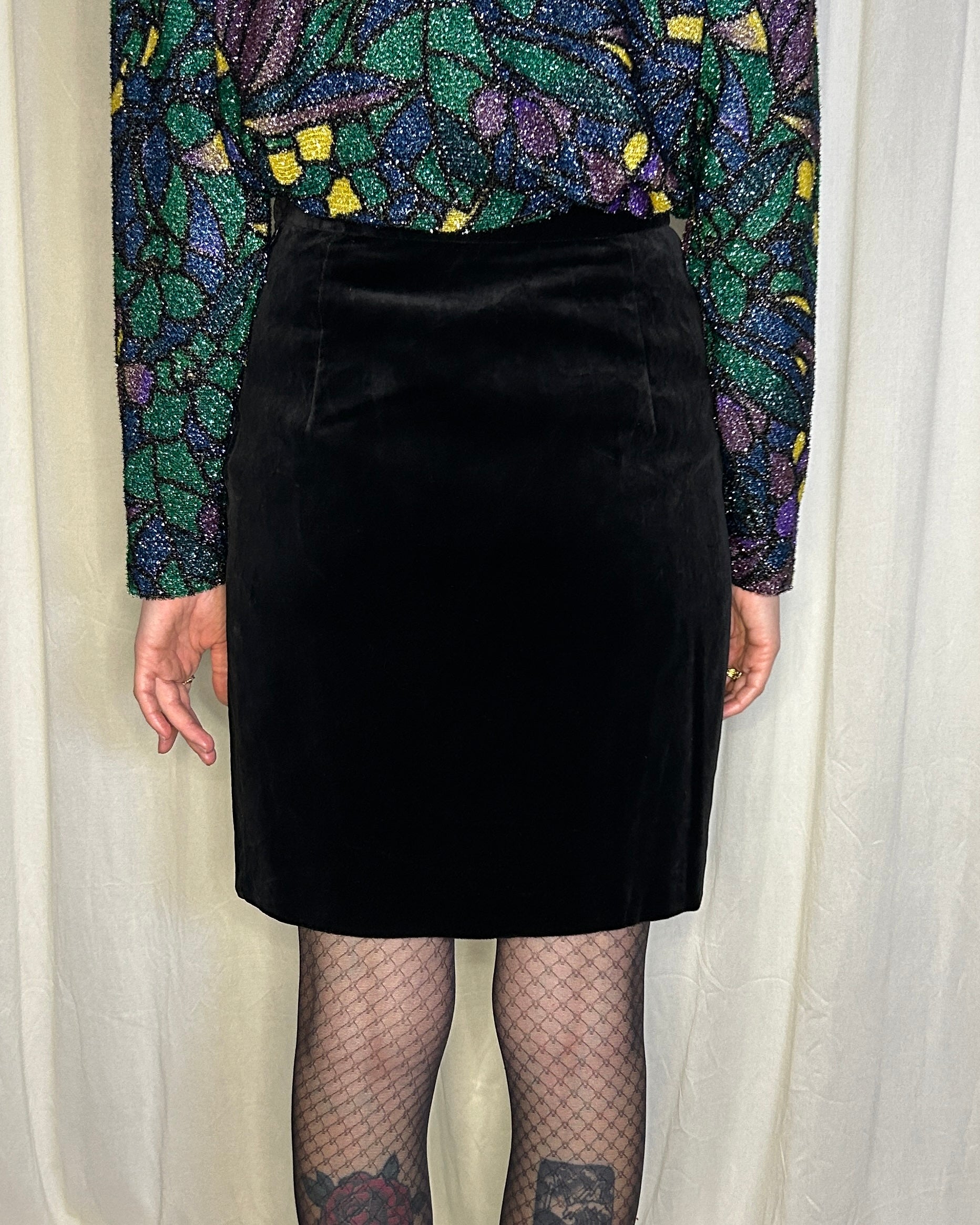 Gonna tubino velluto