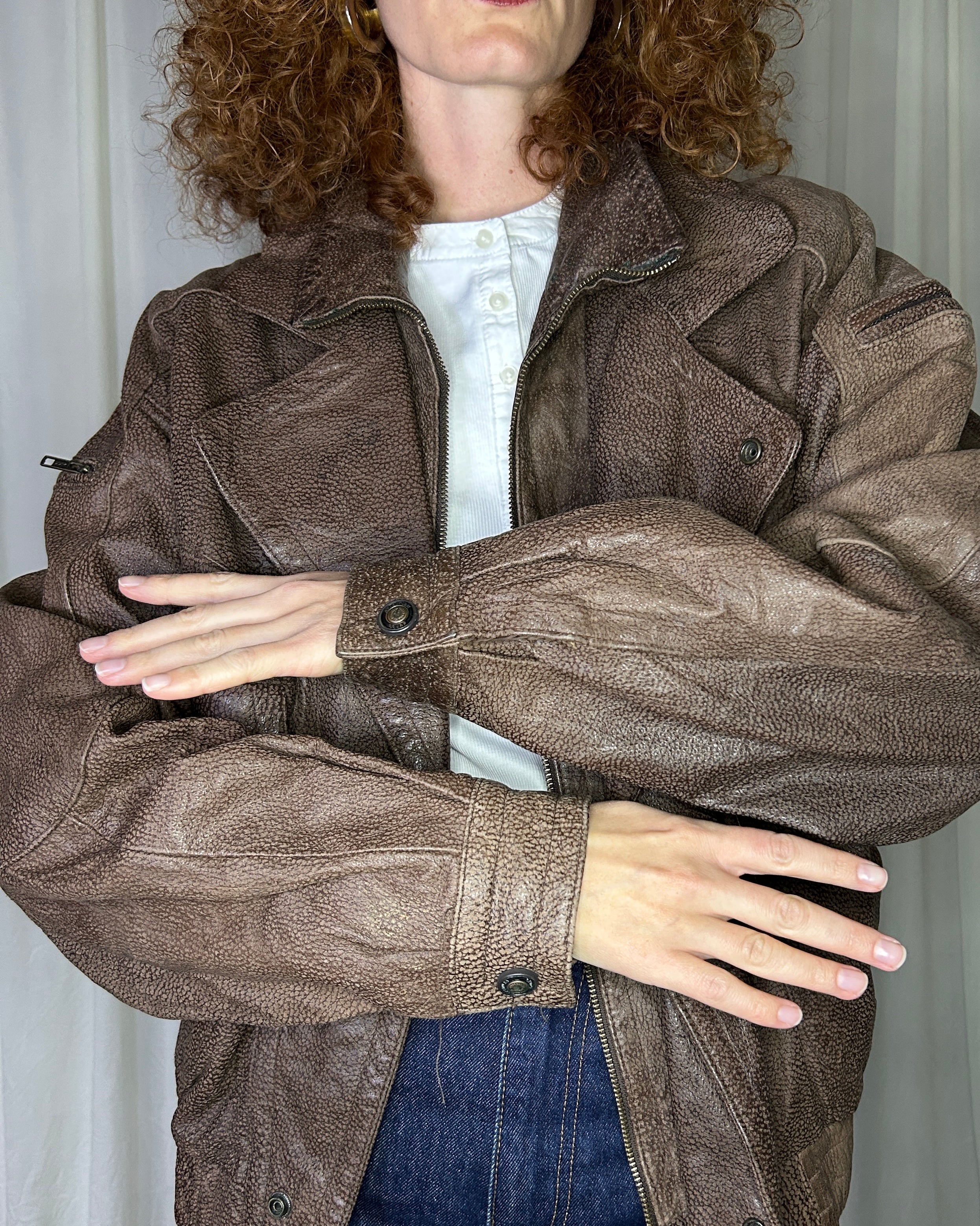 Giacca aviatore puntinata