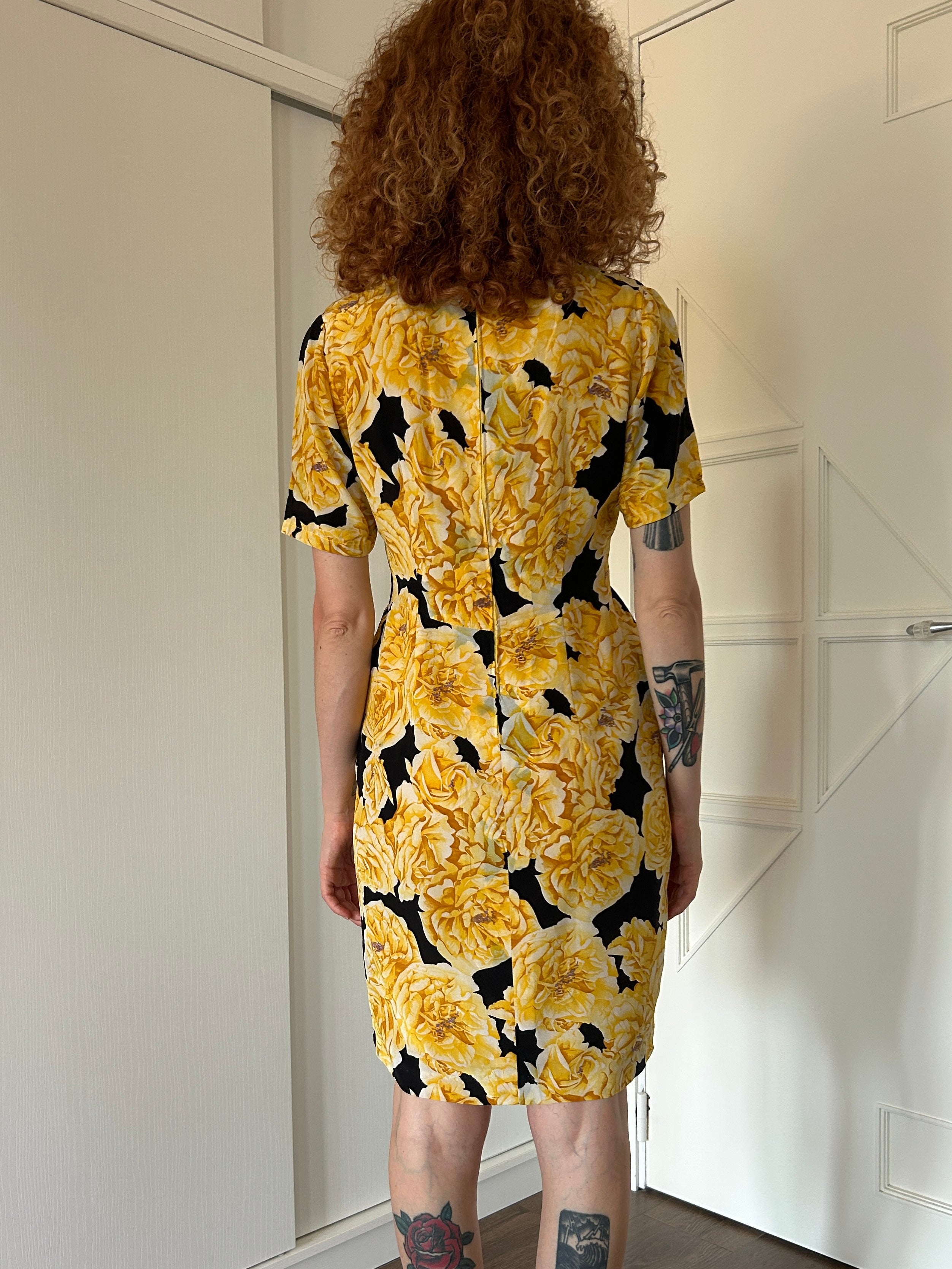 Vestito rose gialle