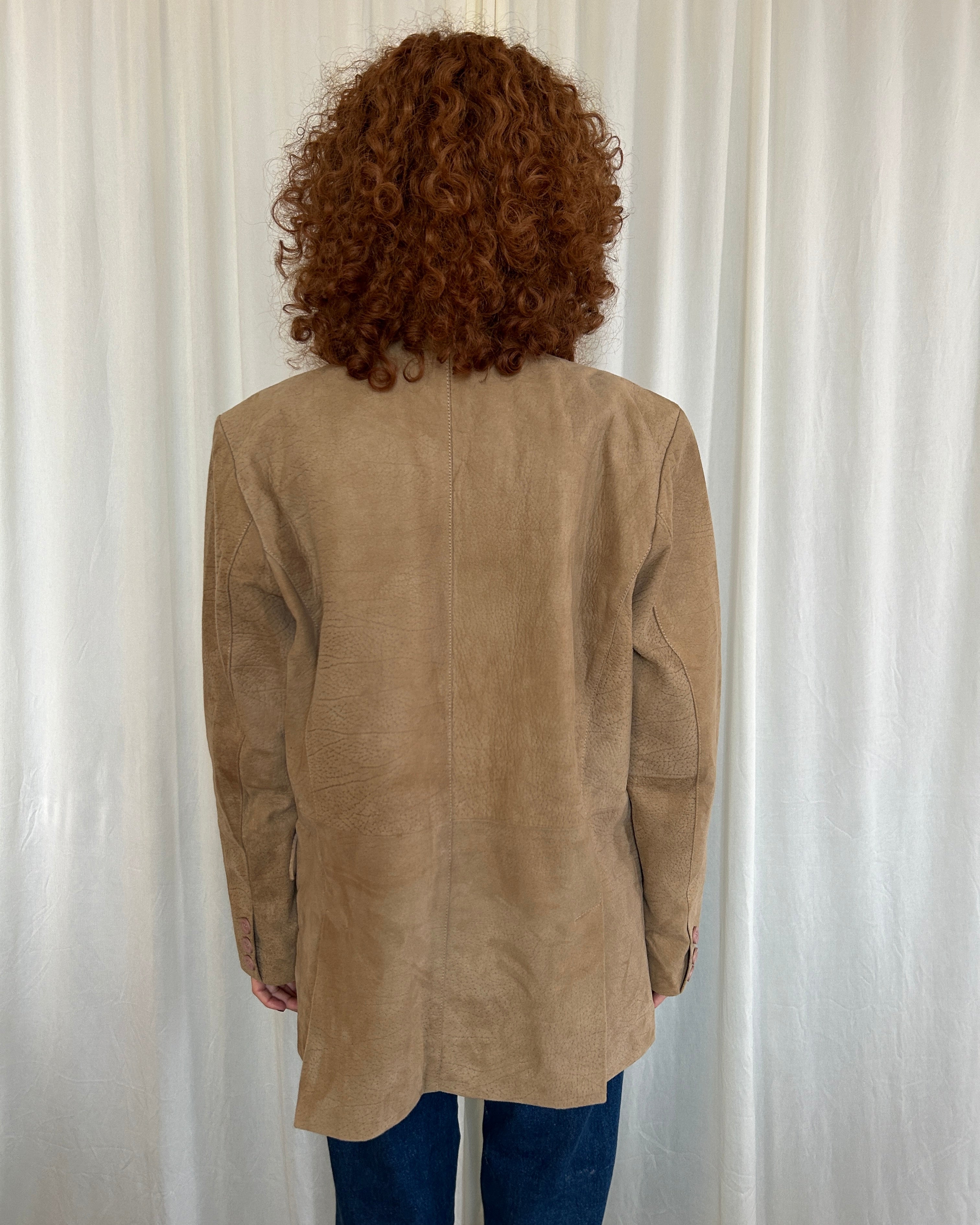 Blazer pelle beige