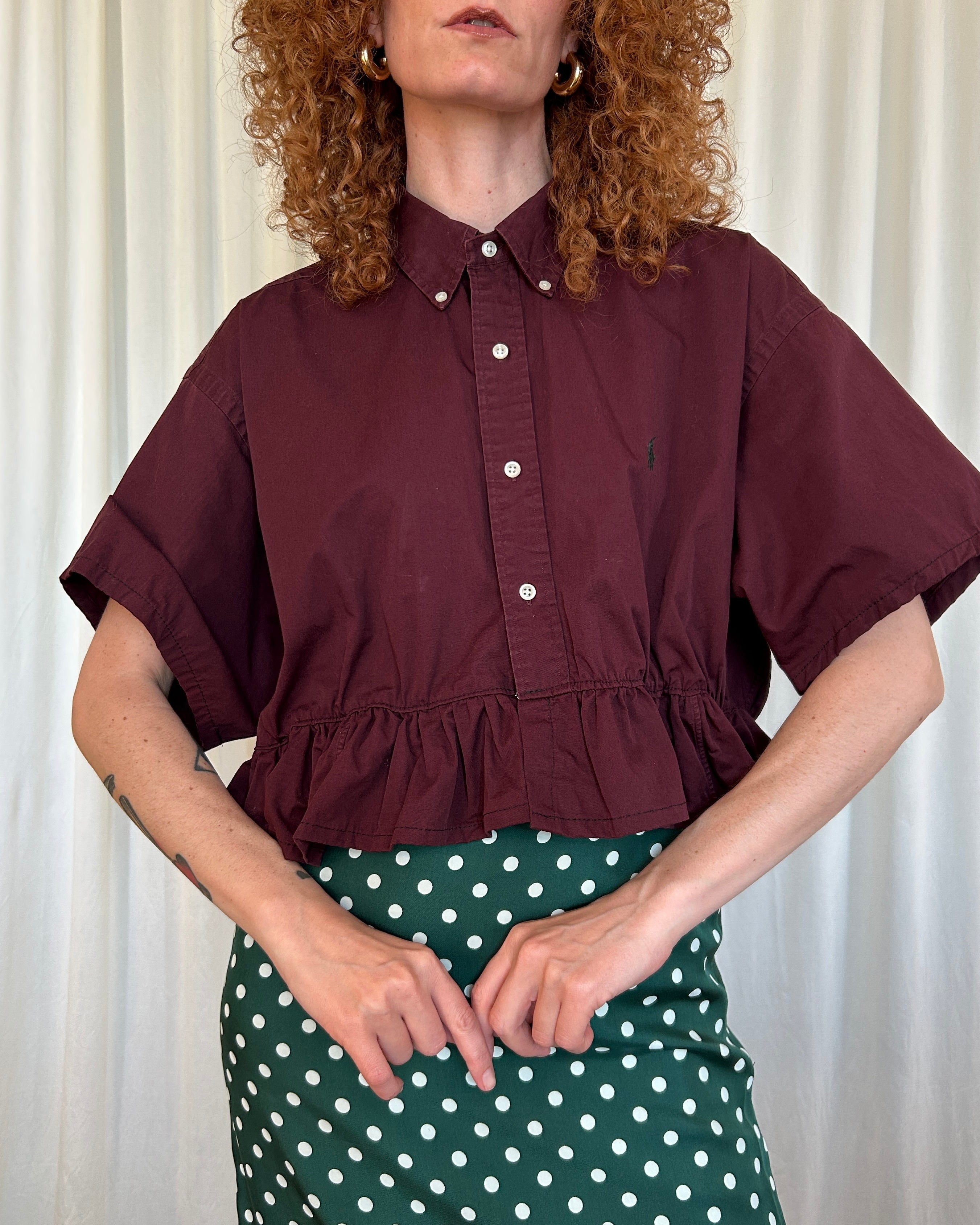 Camicia Ralph Lauren bordeaux