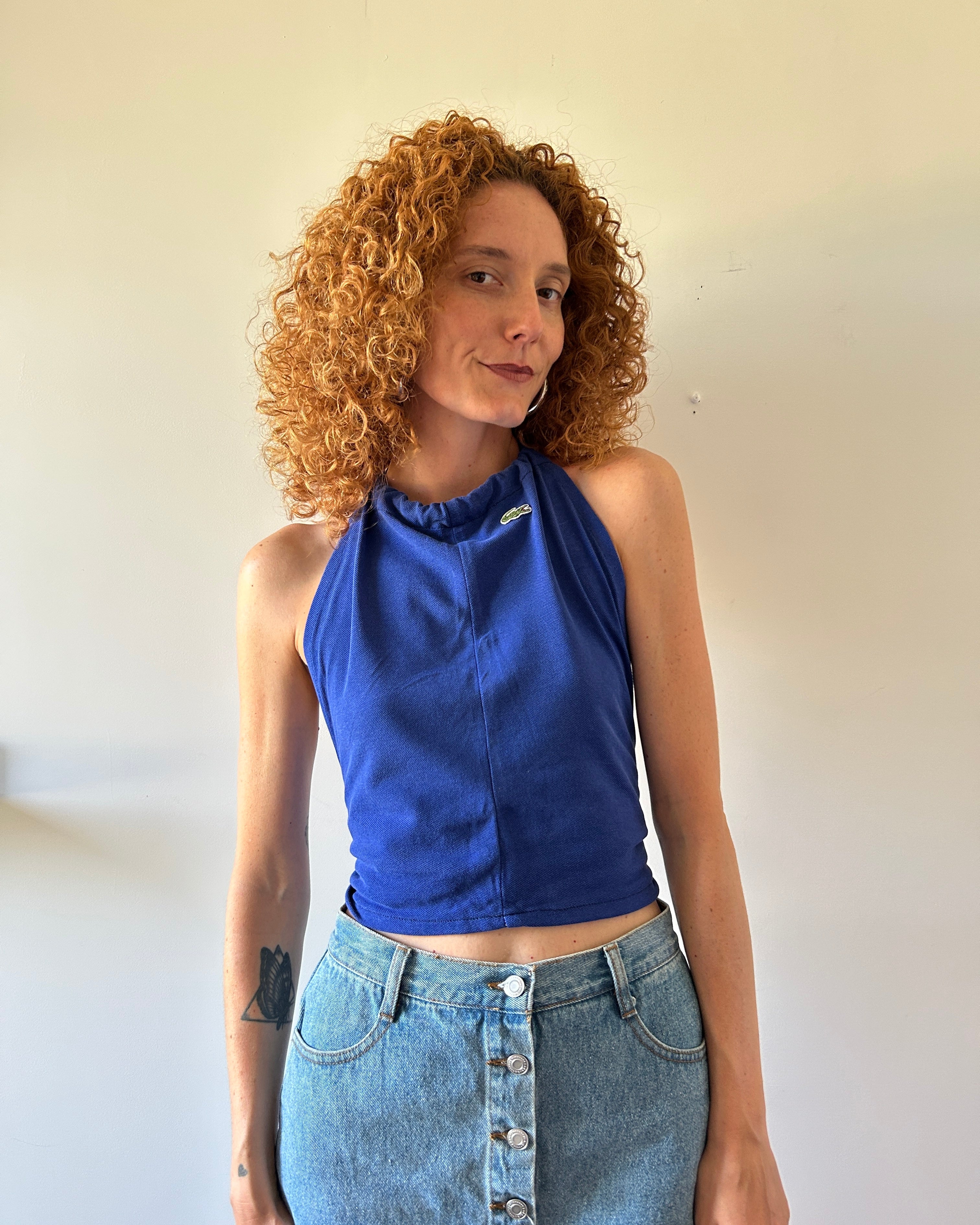 Top Lacoste blu