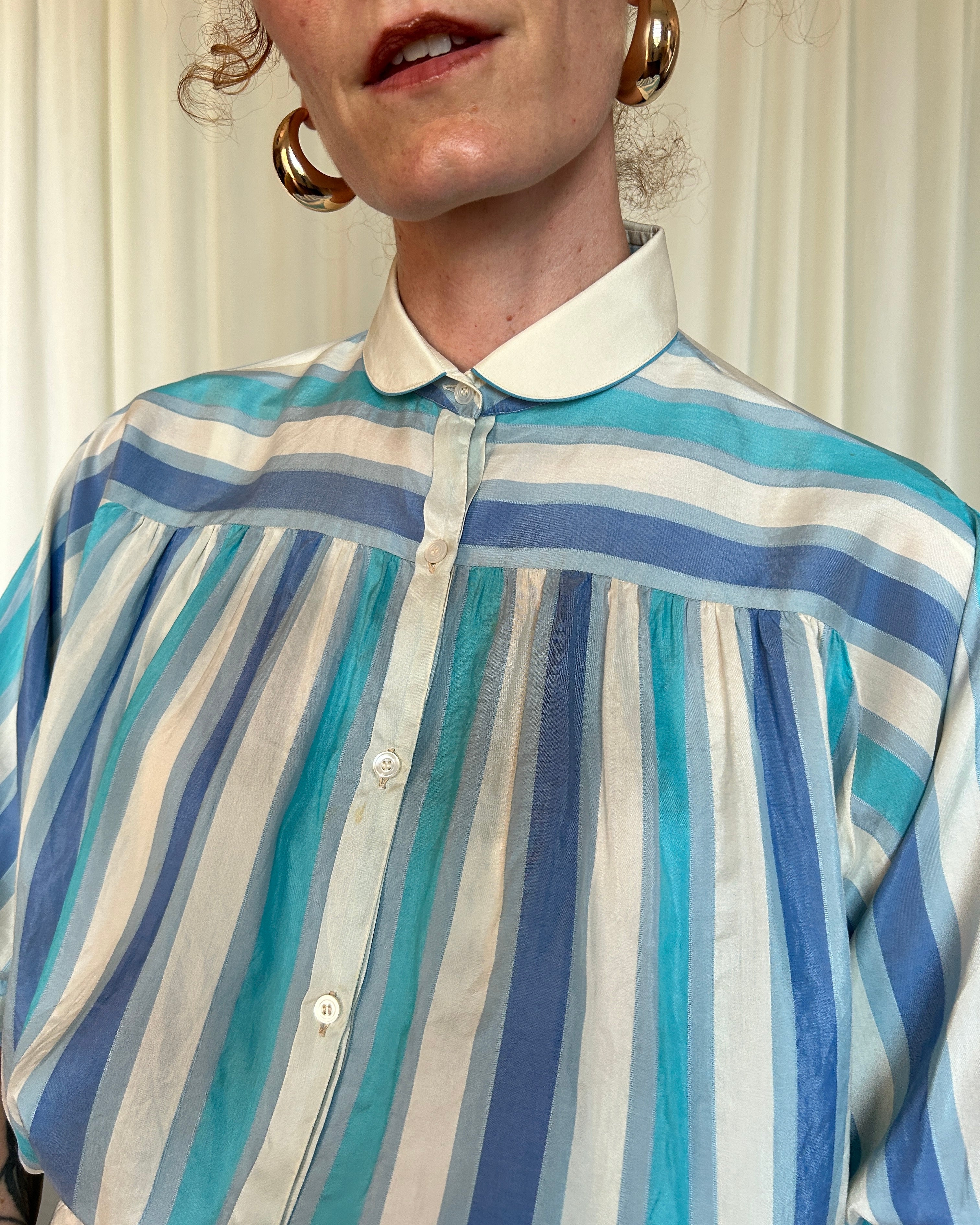 Camicia righe blu