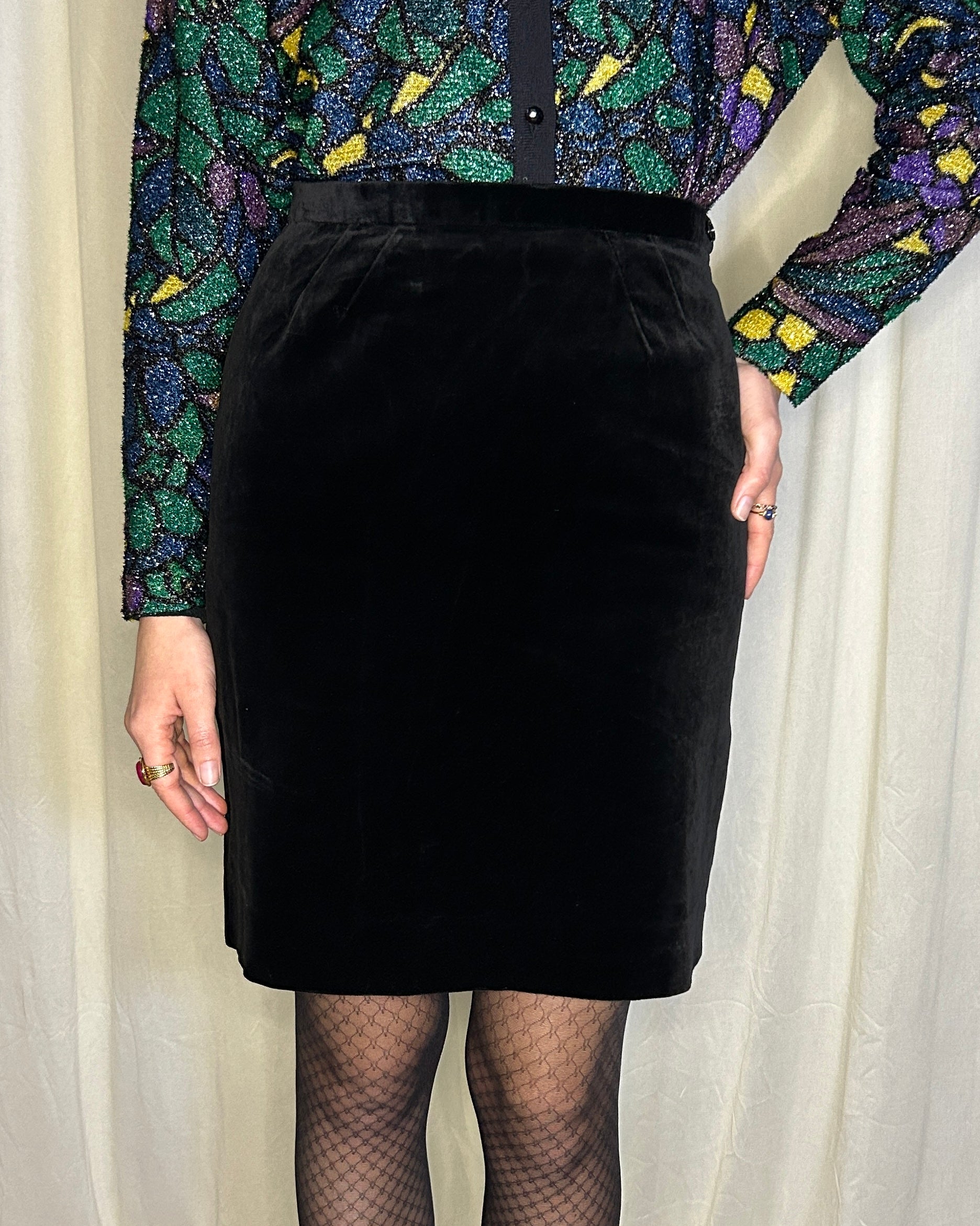 Gonna tubino velluto