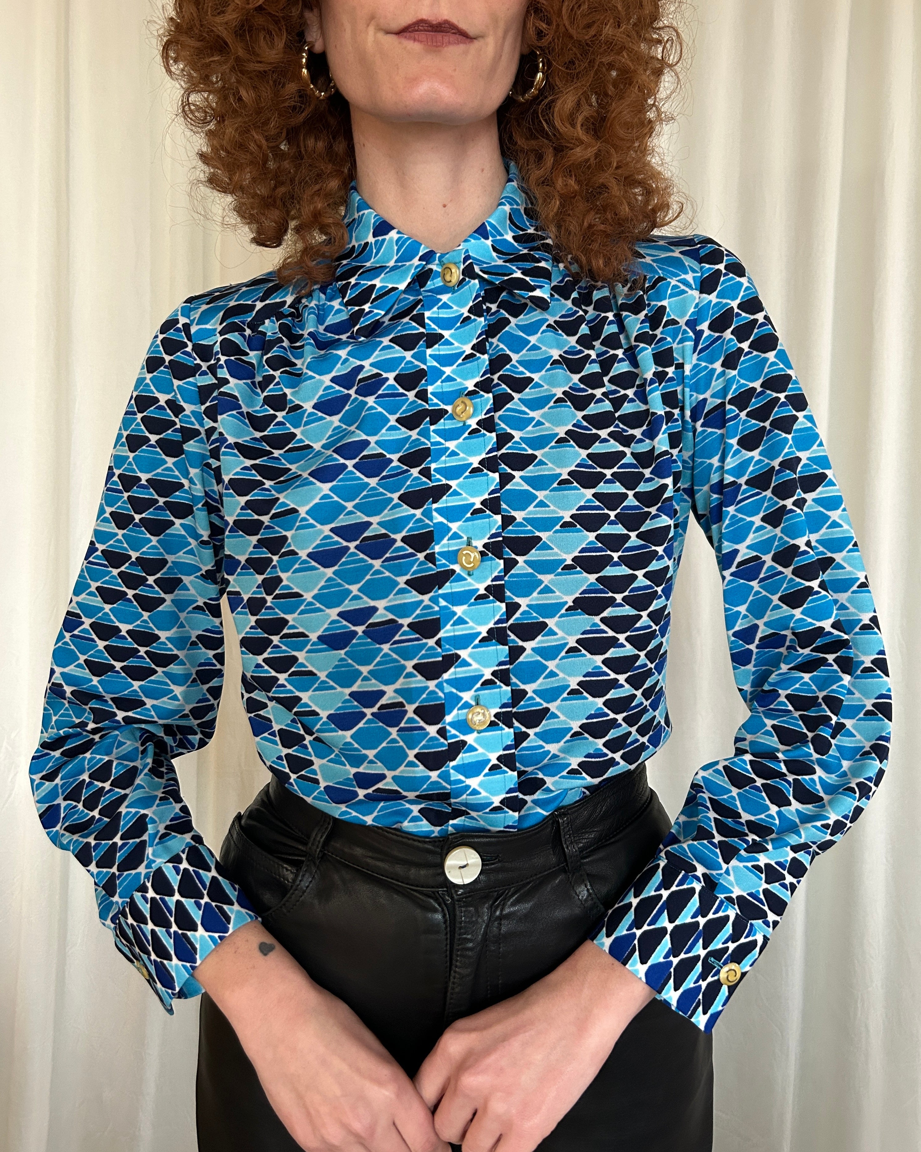 Camicia blu '70