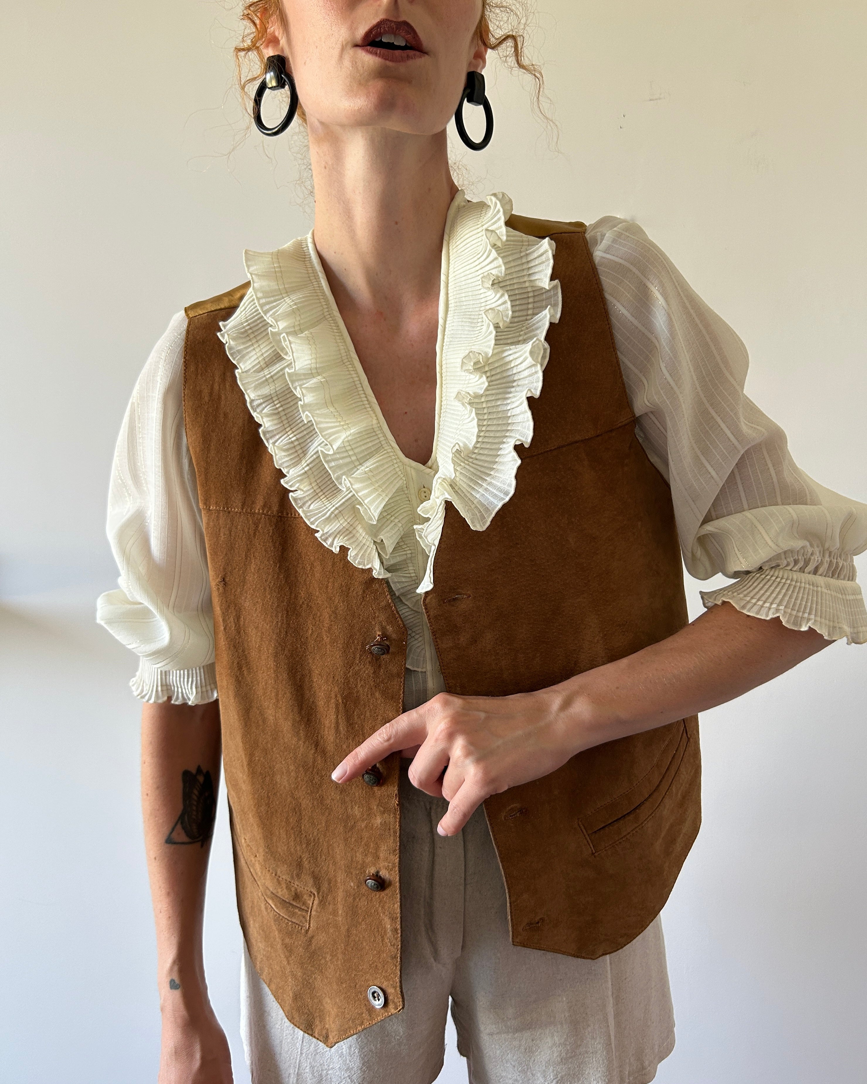 Gilet scamosciato