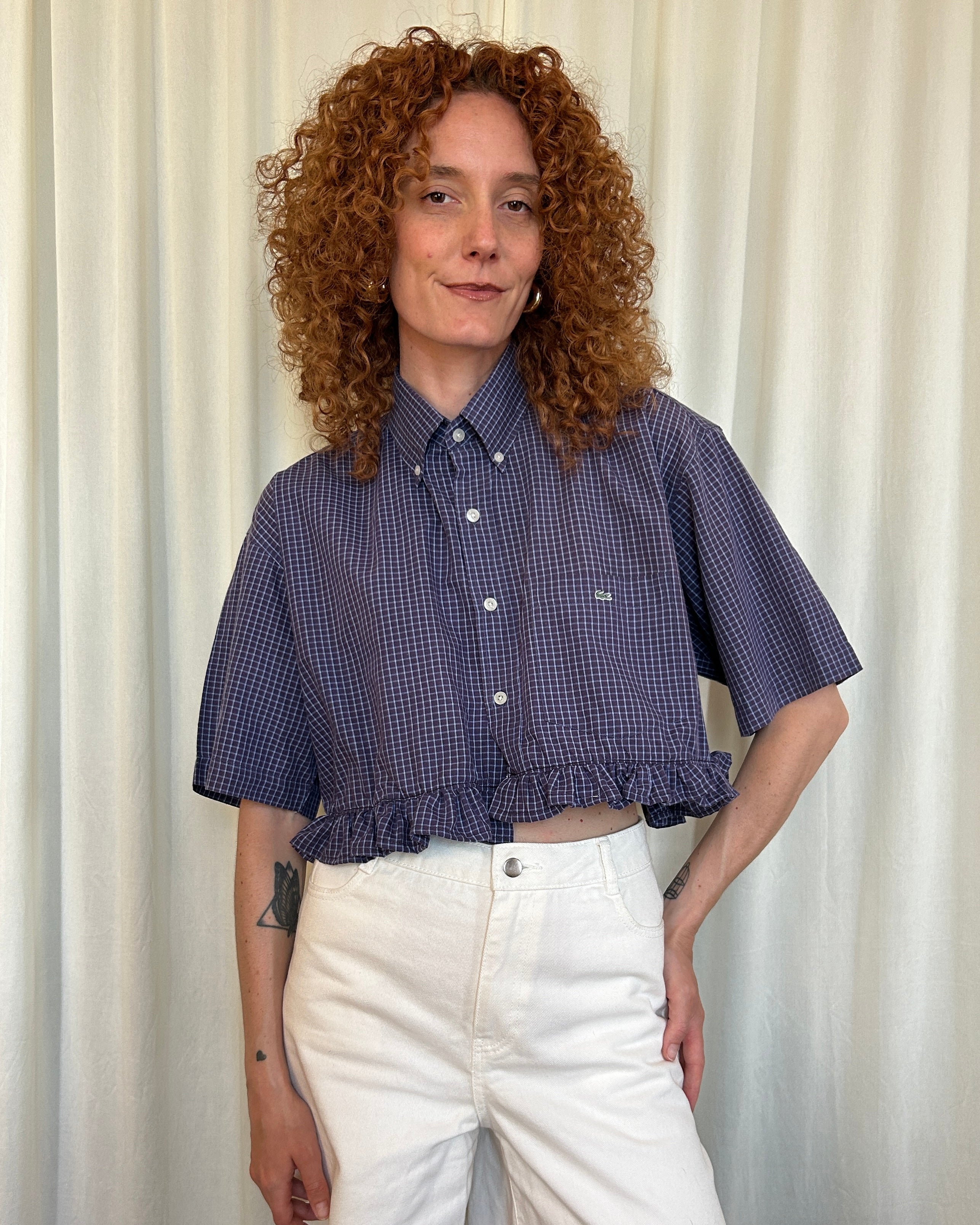 Camicia Lacoste crop
