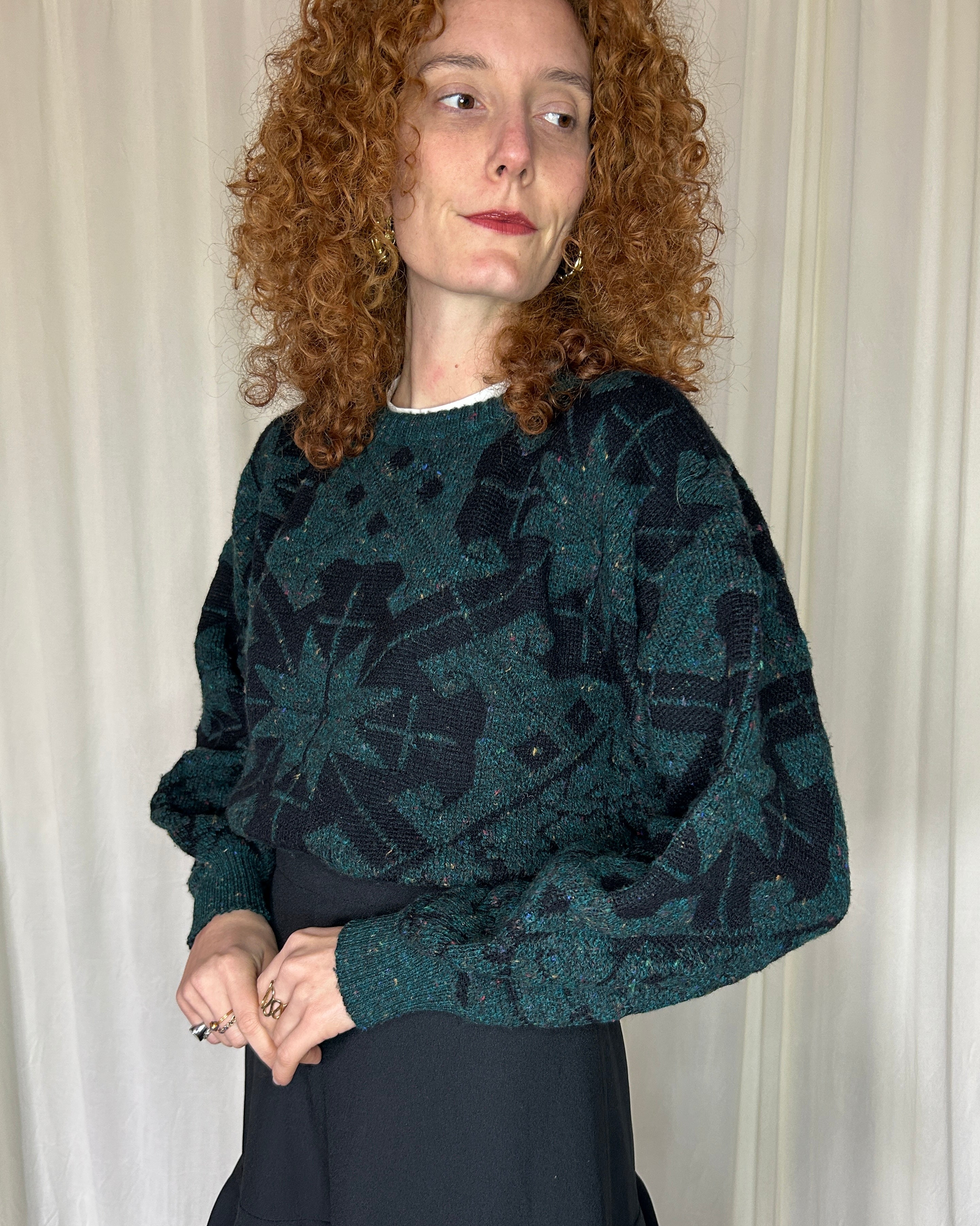Maglione verde petrolio