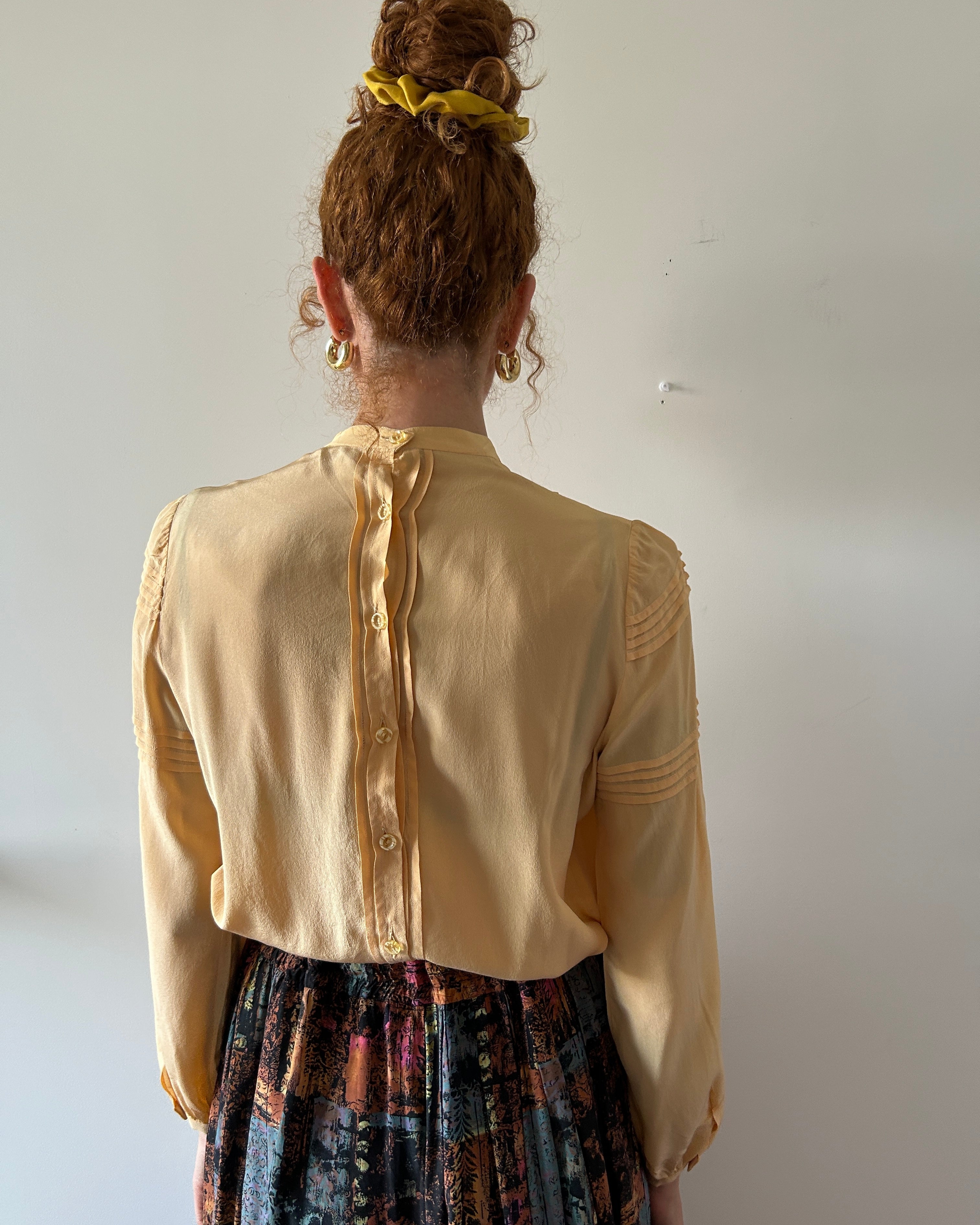 Camicia seta gialla