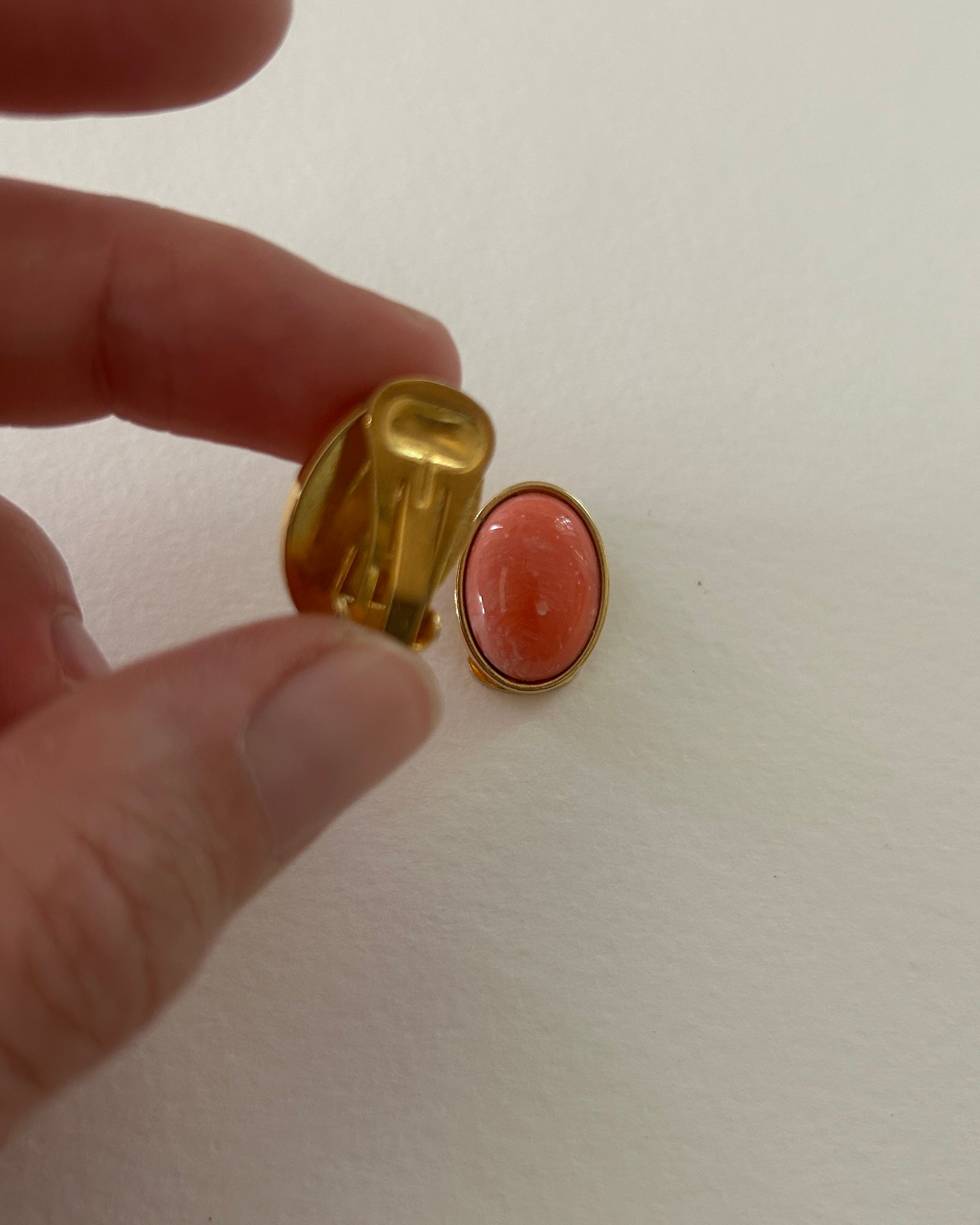 Orecchini pietra rosa