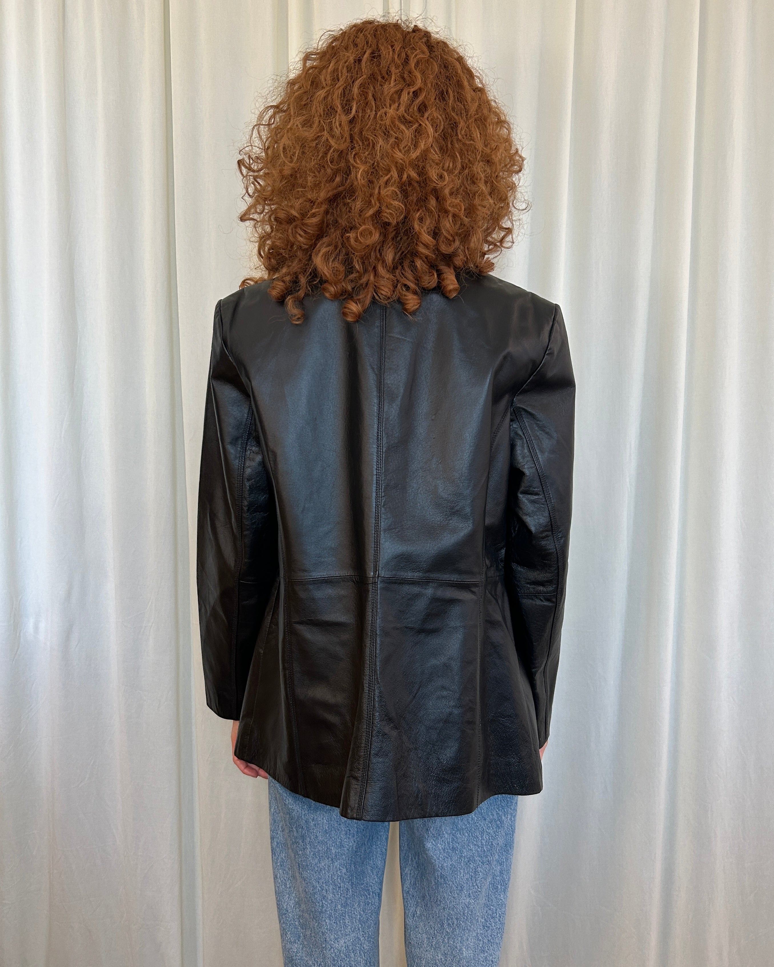 Blazer pelle nero
