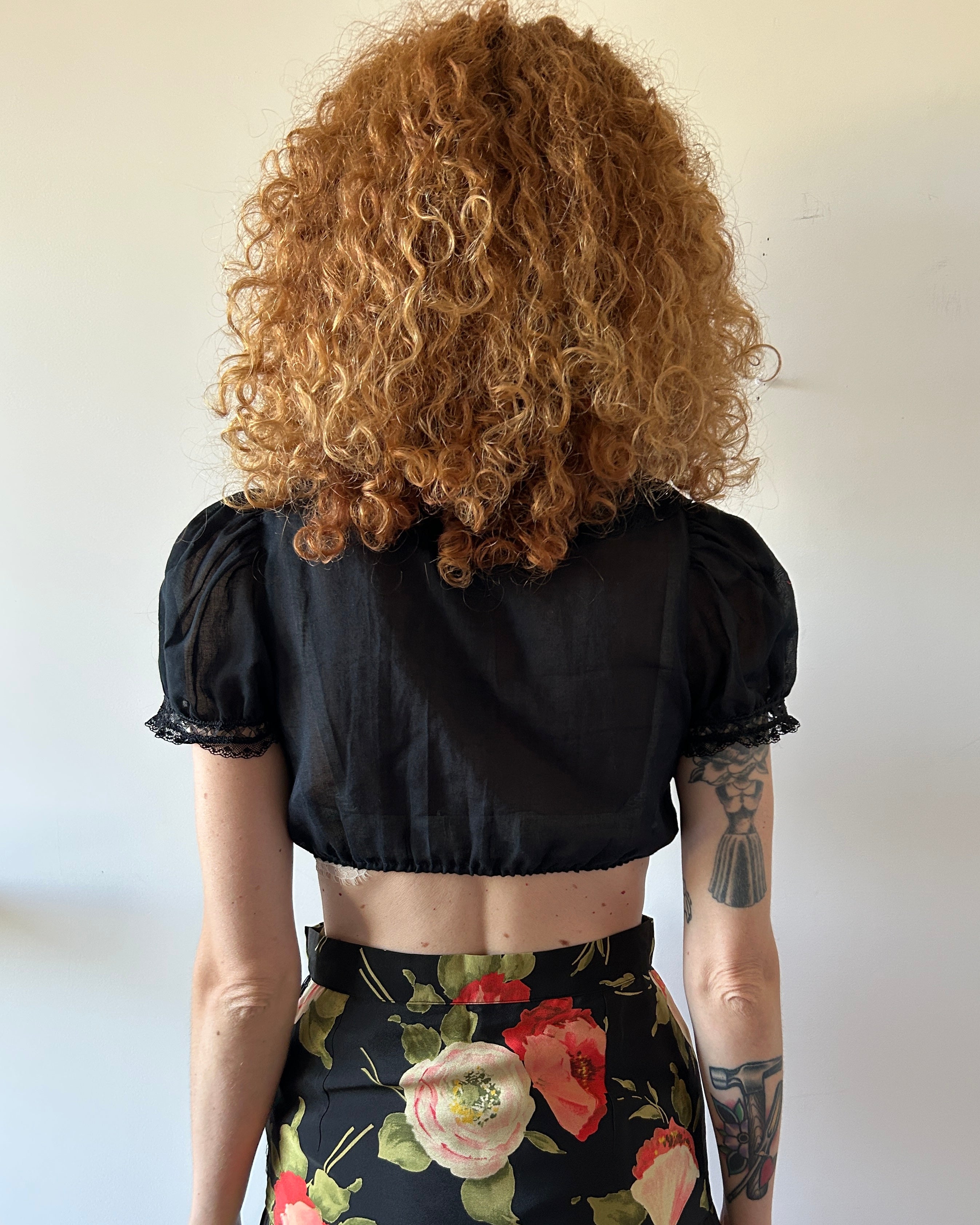 Crop top nero
