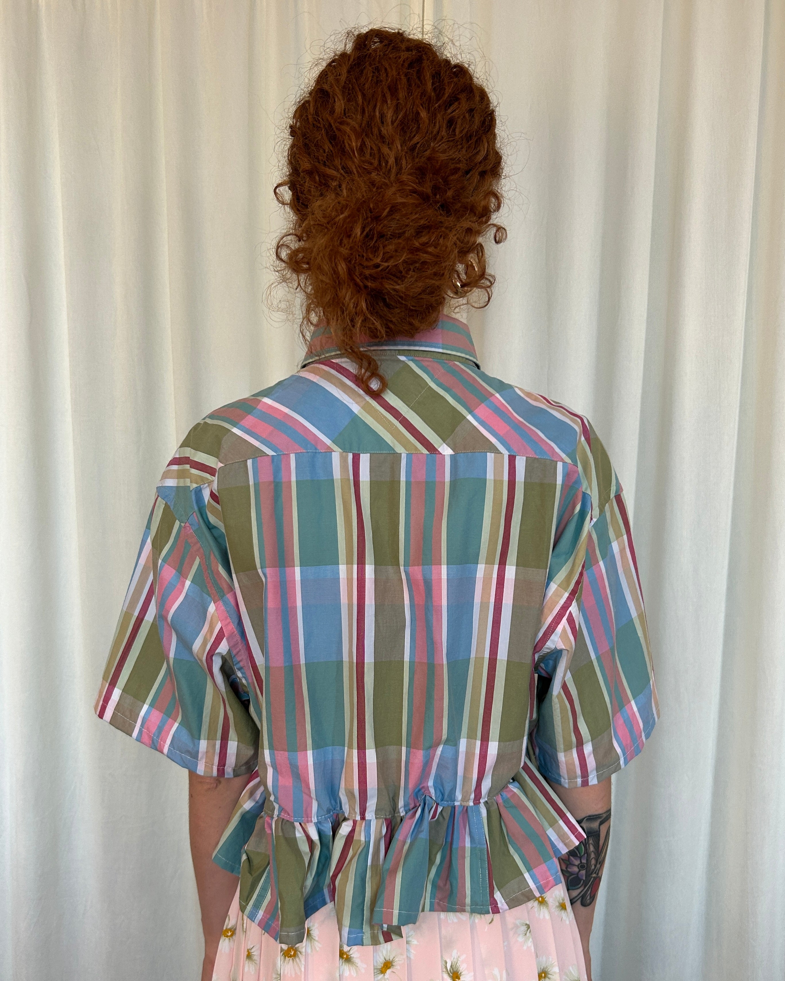 Camicia Tommy Hilfiger quadri rosa