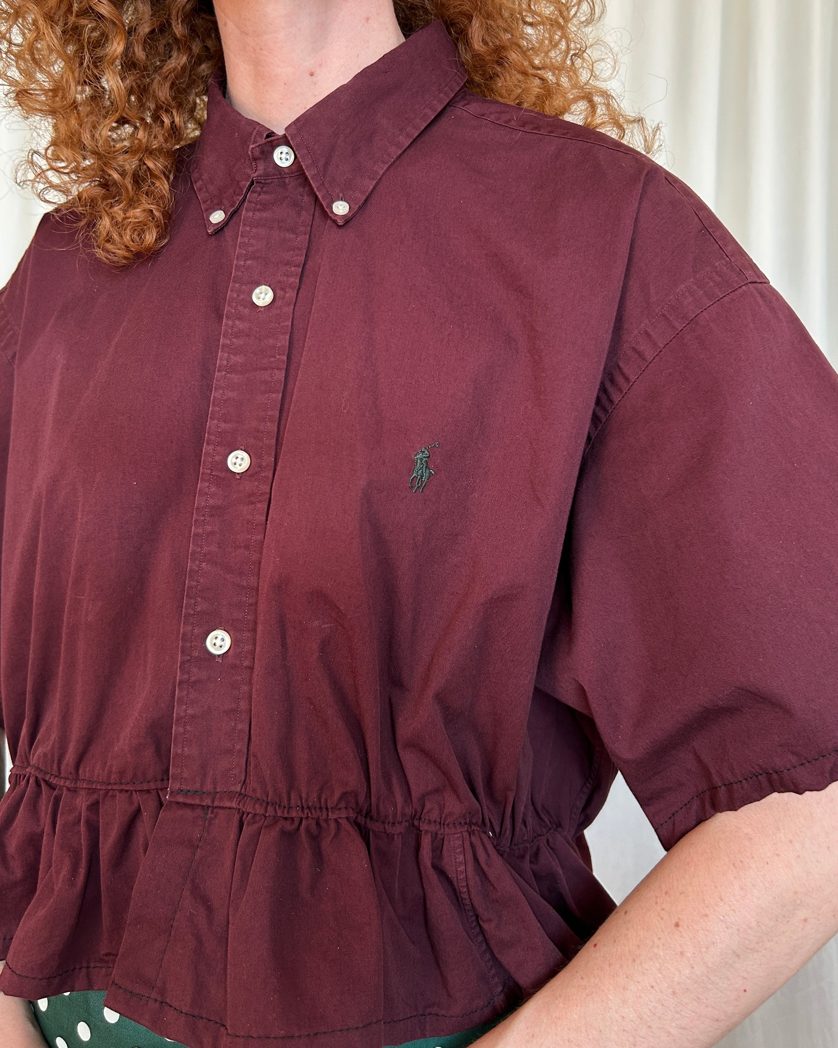 Camicia Ralph Lauren bordeaux