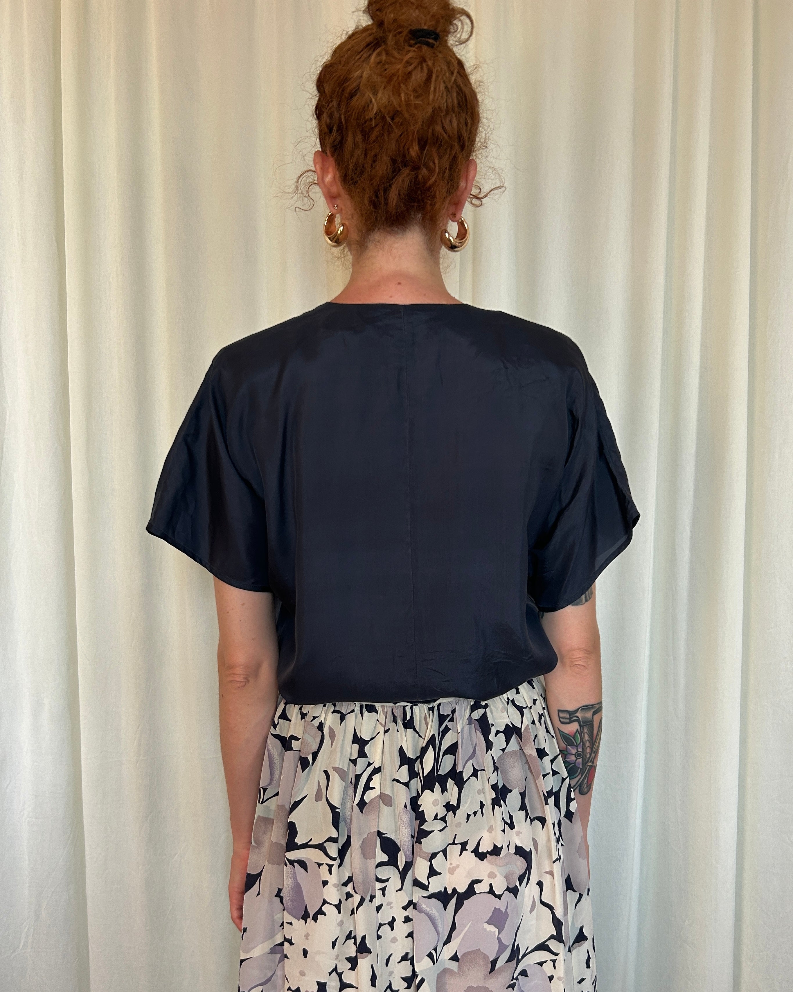 Camicia seta blue