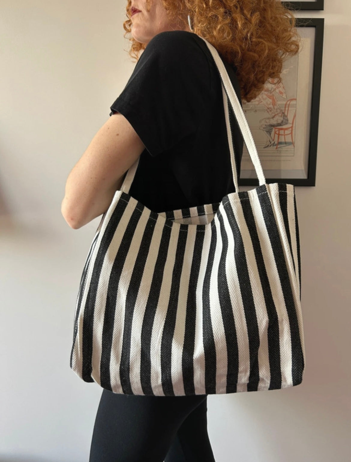 Shopper righe bianche e nere