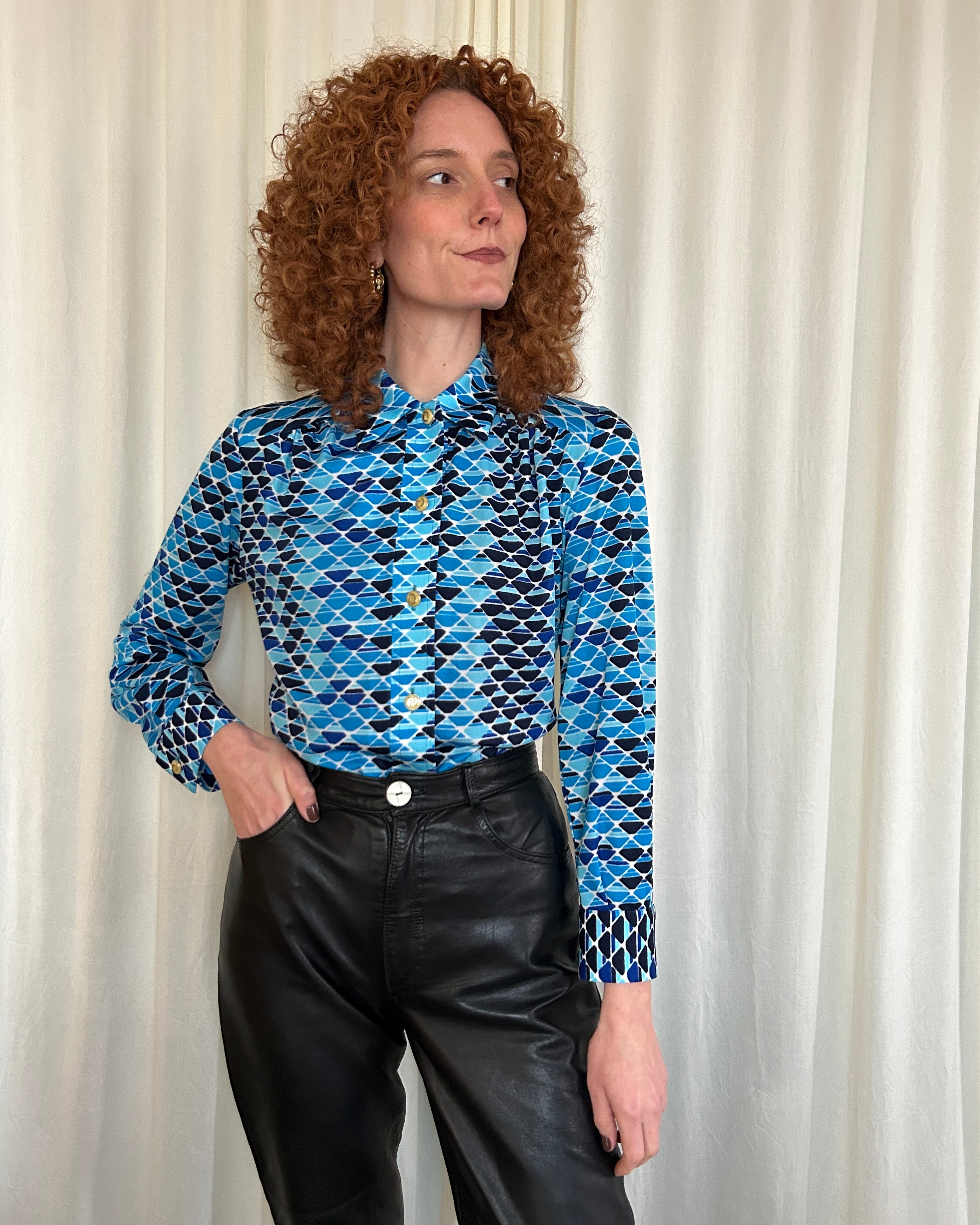Camicia blu '70
