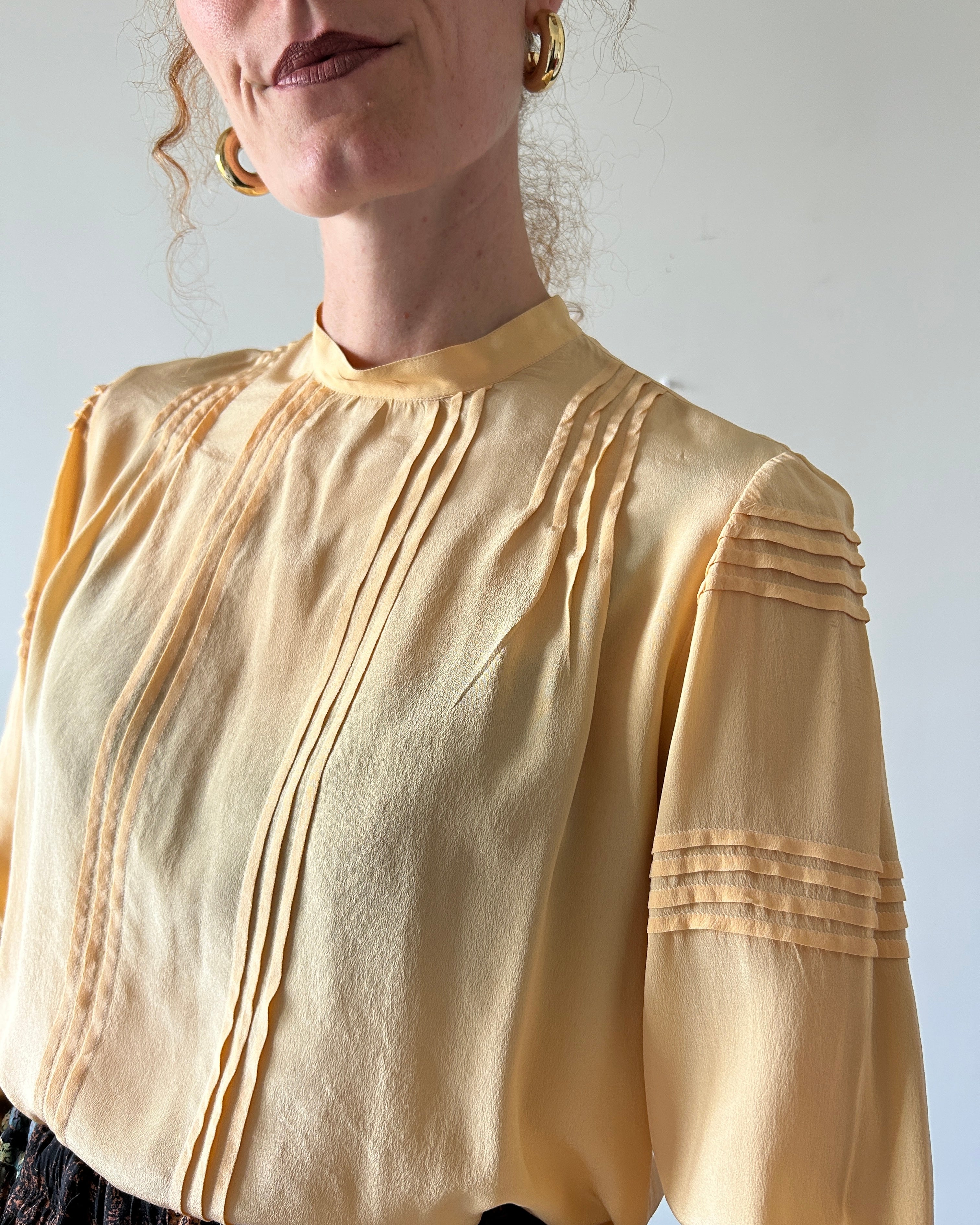 Camicia seta gialla