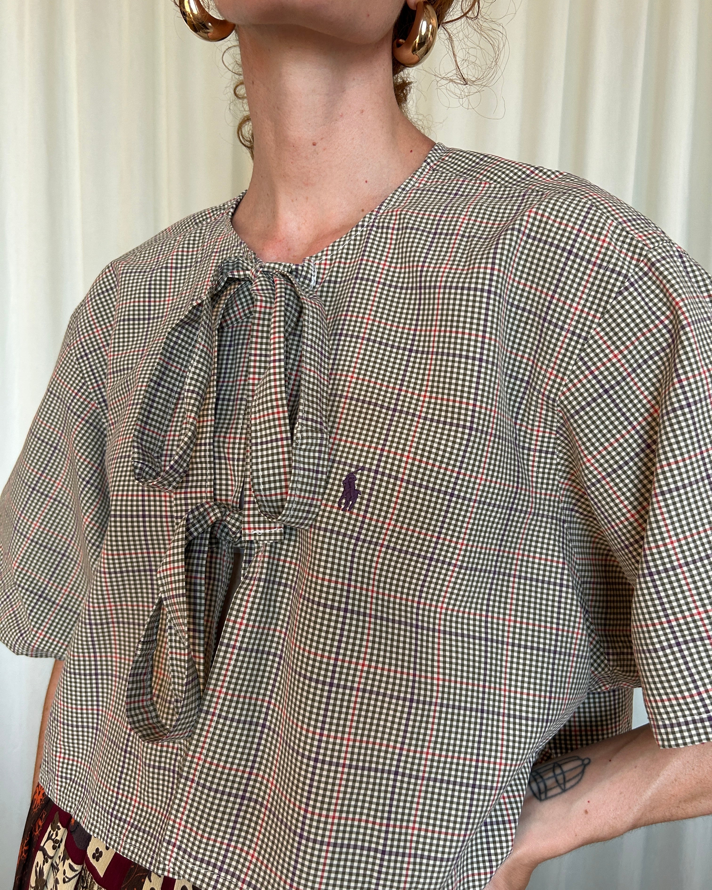 Camicia Ralph Lauren quadri beige