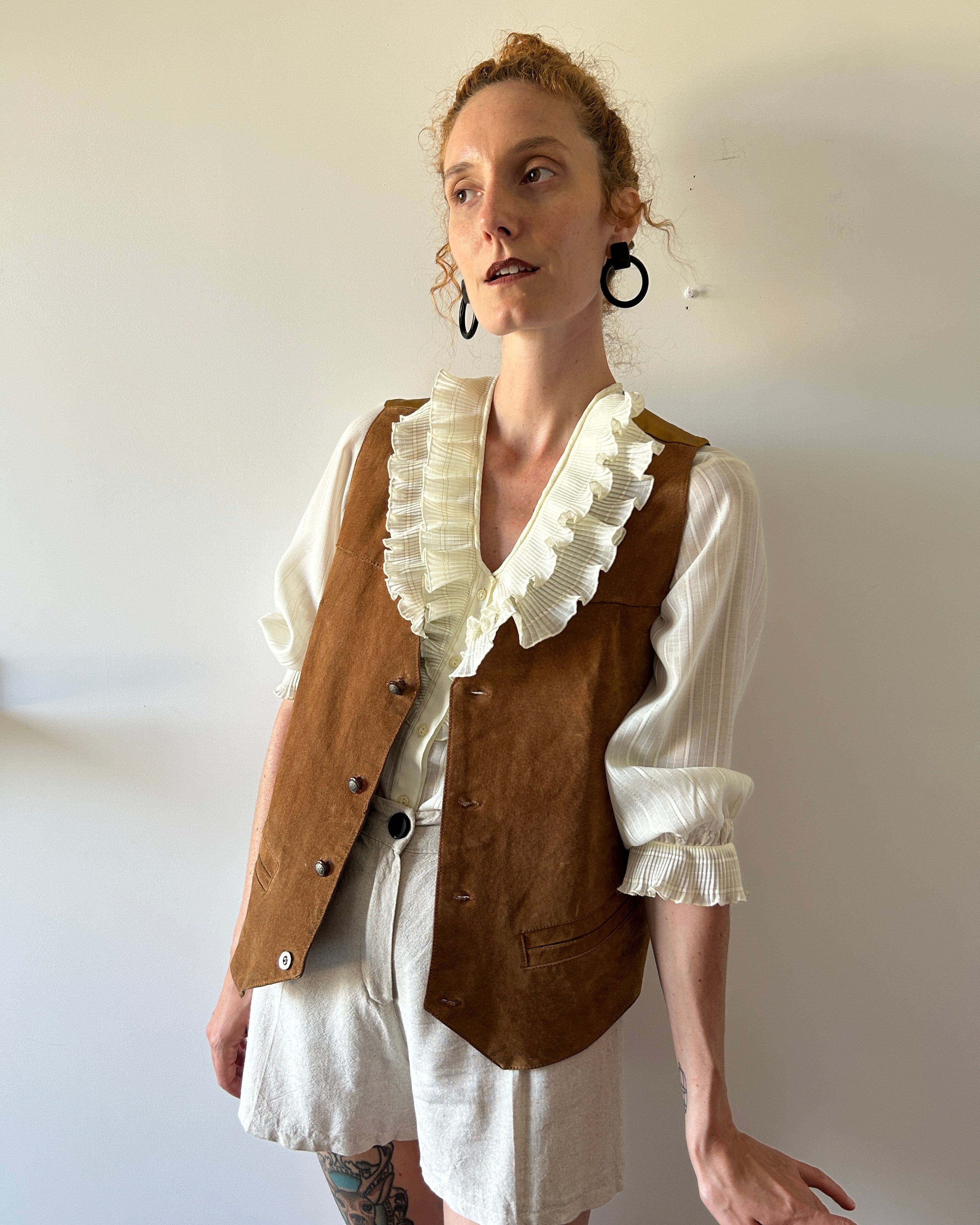 Gilet scamosciato
