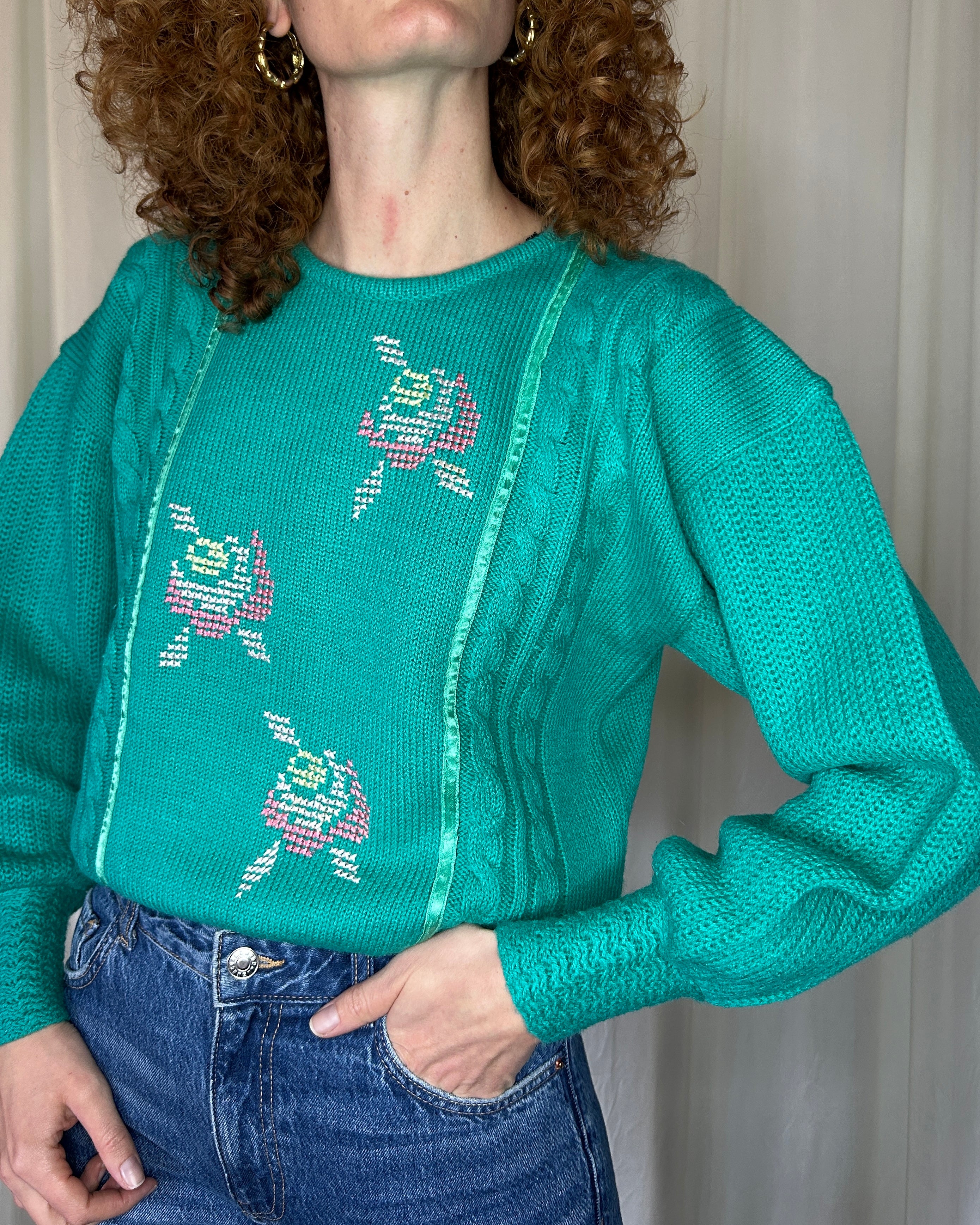 Maglione turchese