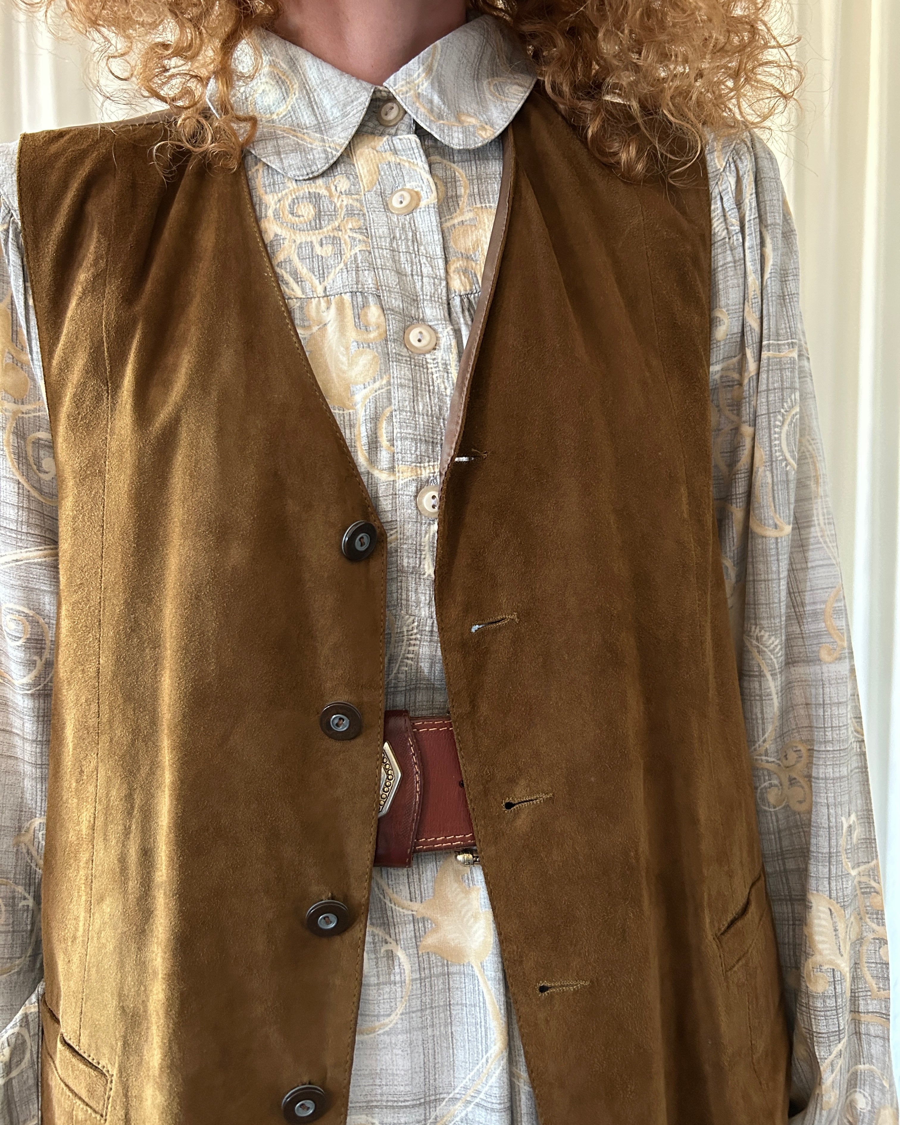 Gilet scamosciato