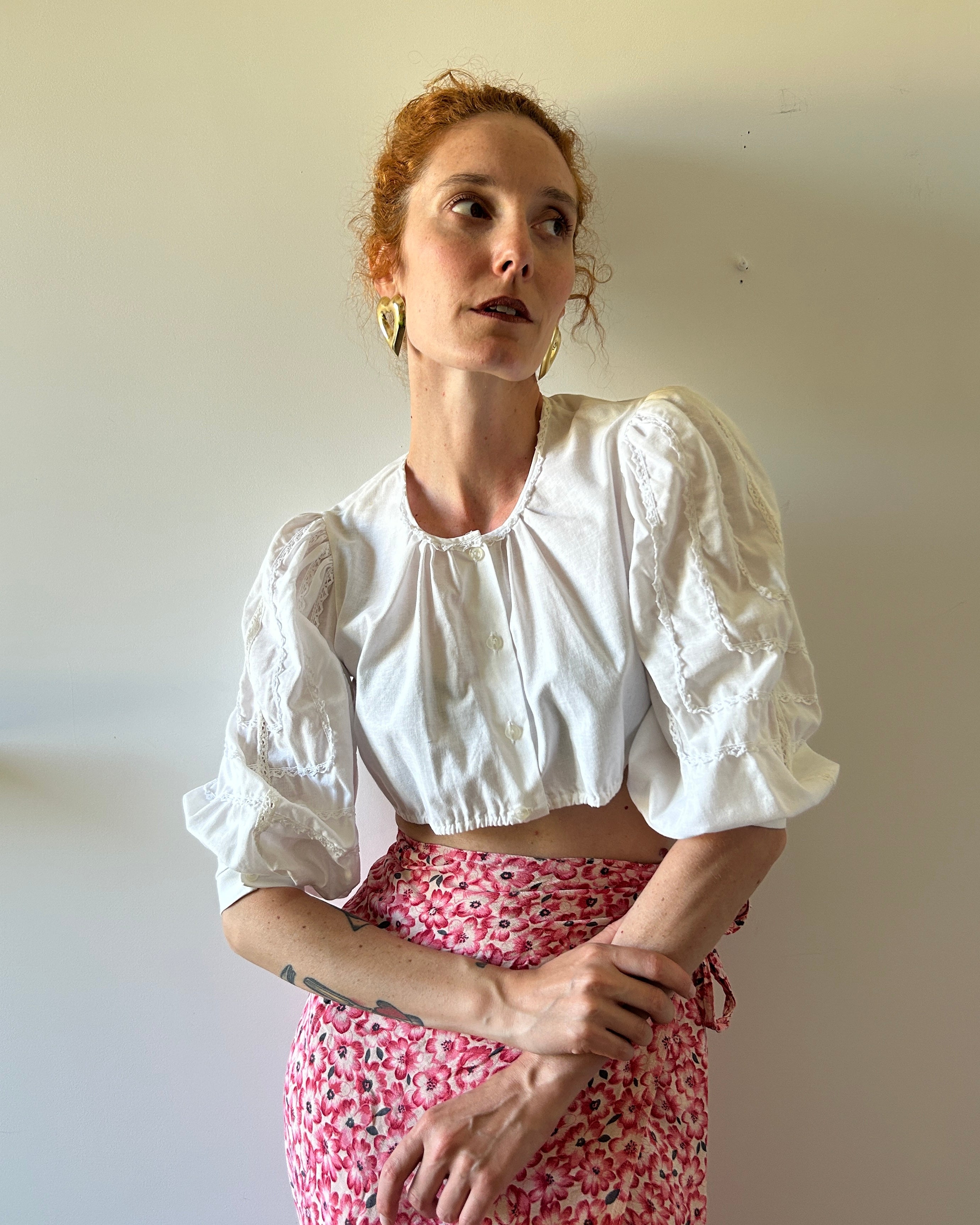 Crop top tirolese