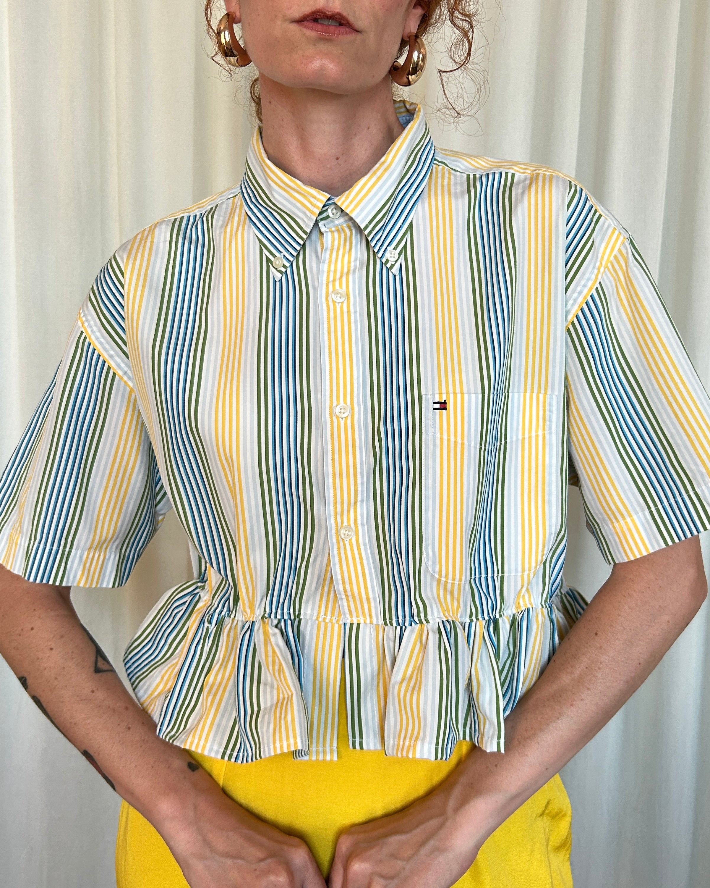 Camicia Tommy Hilfiger righe gialle