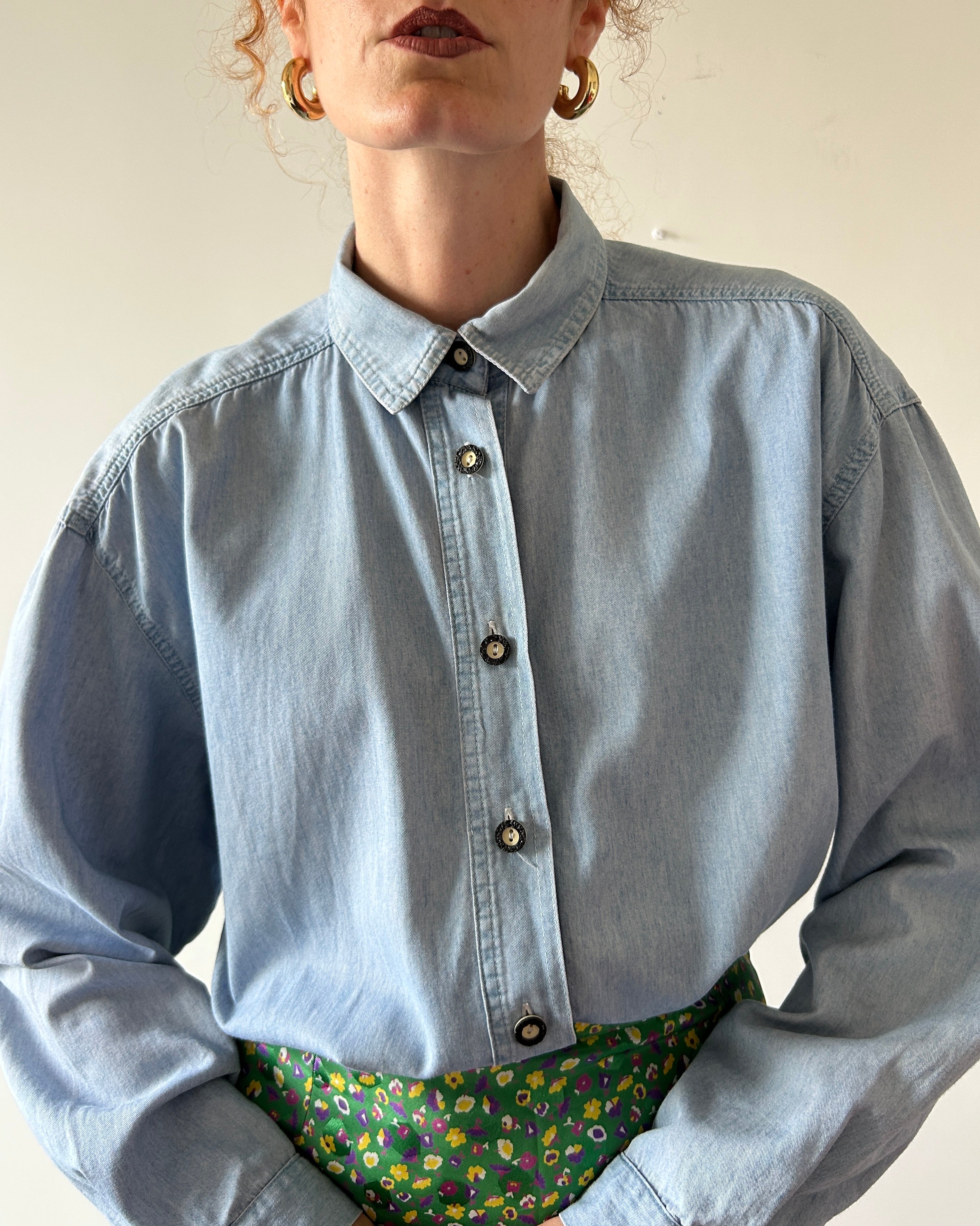 Camicia denim tirolese