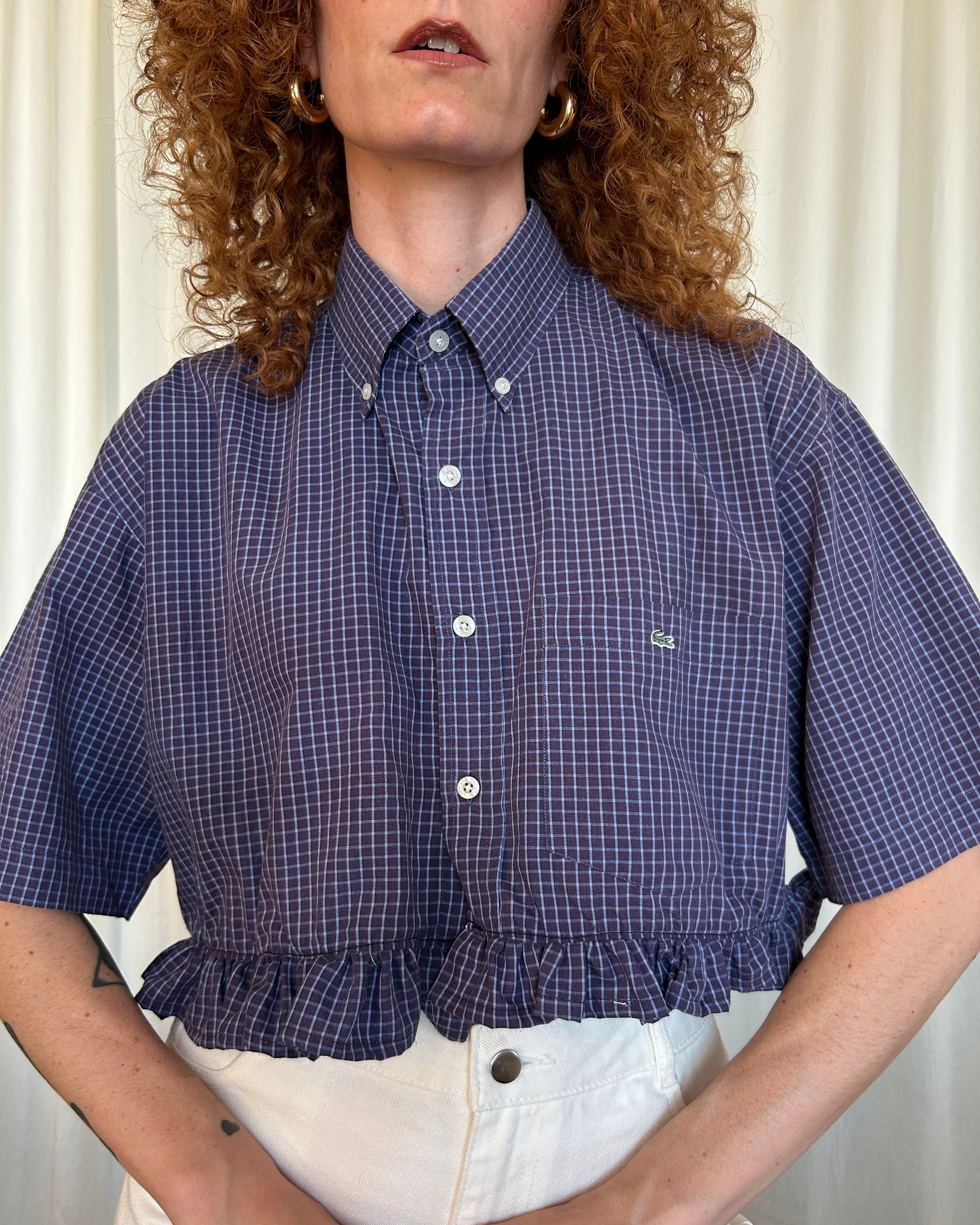 Camicia Lacoste crop