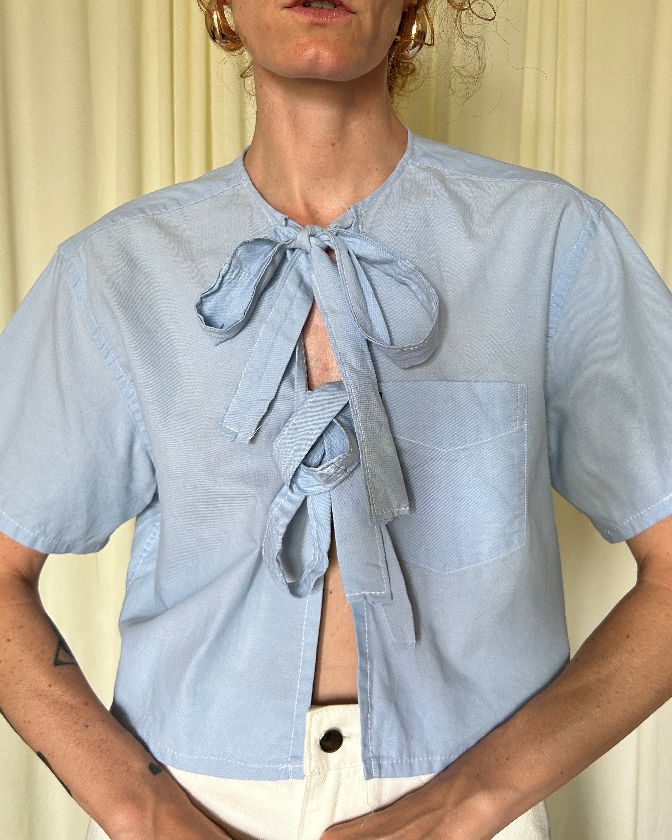 Camicia Tommy Hilfiger celeste