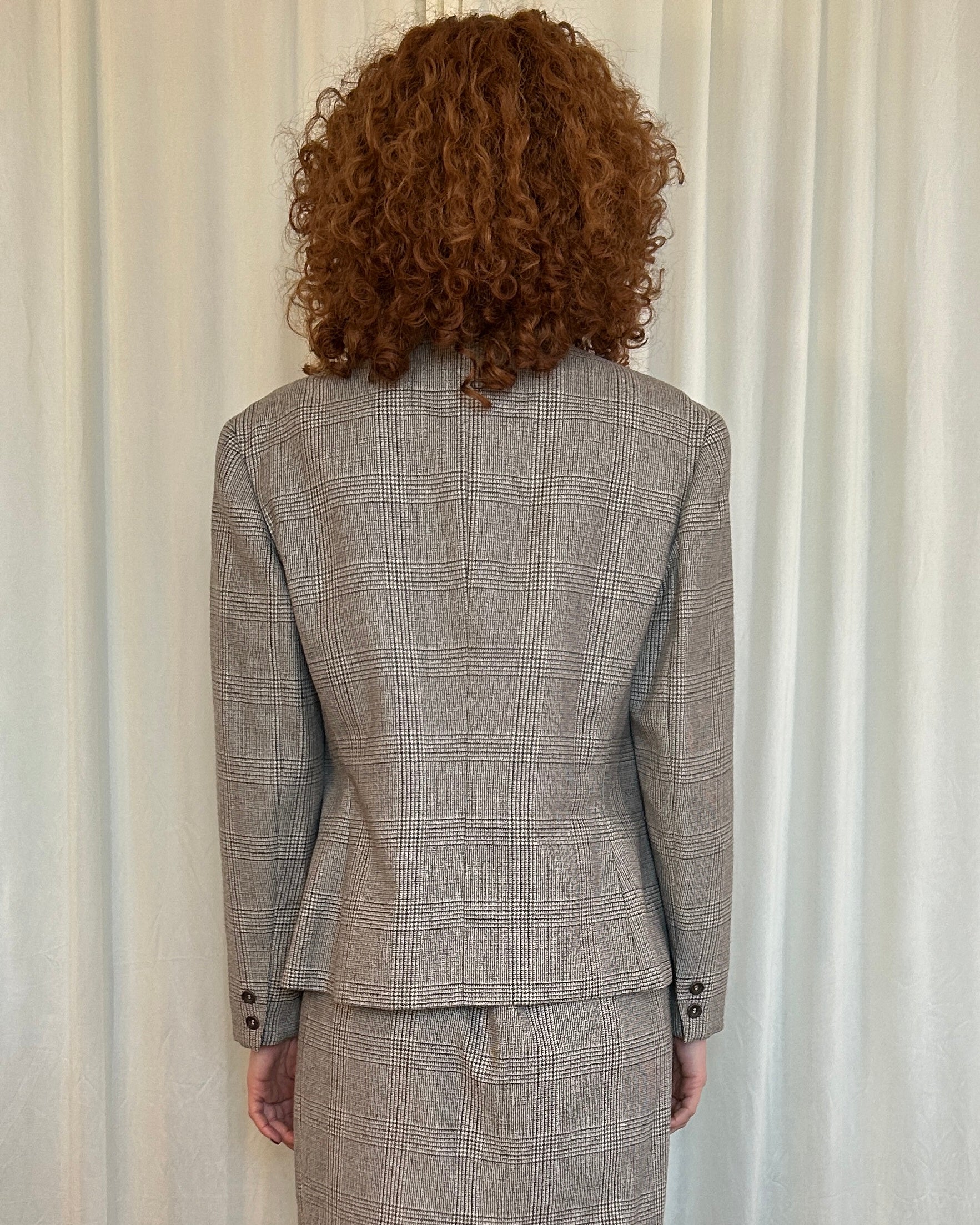 Blazer tartan grigio