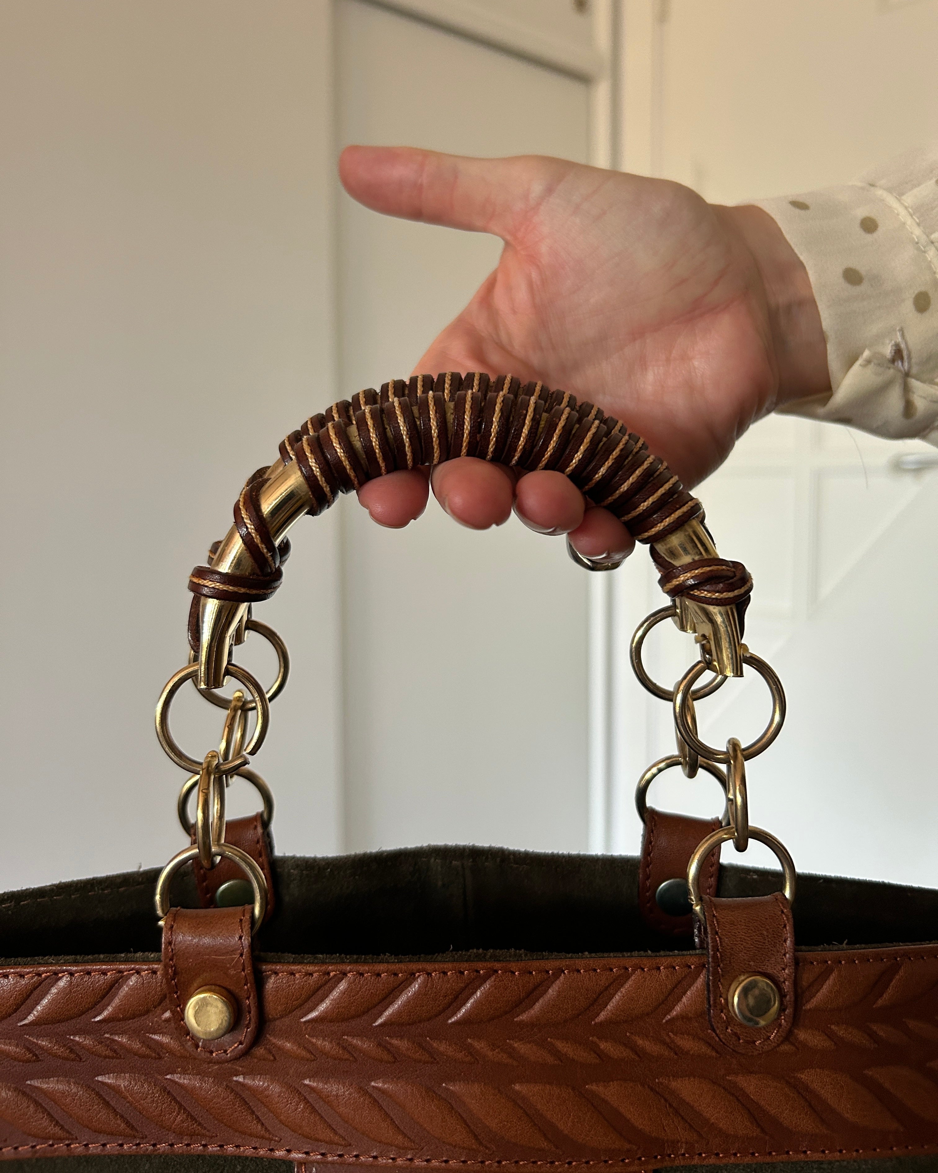 Borsa scamosciata