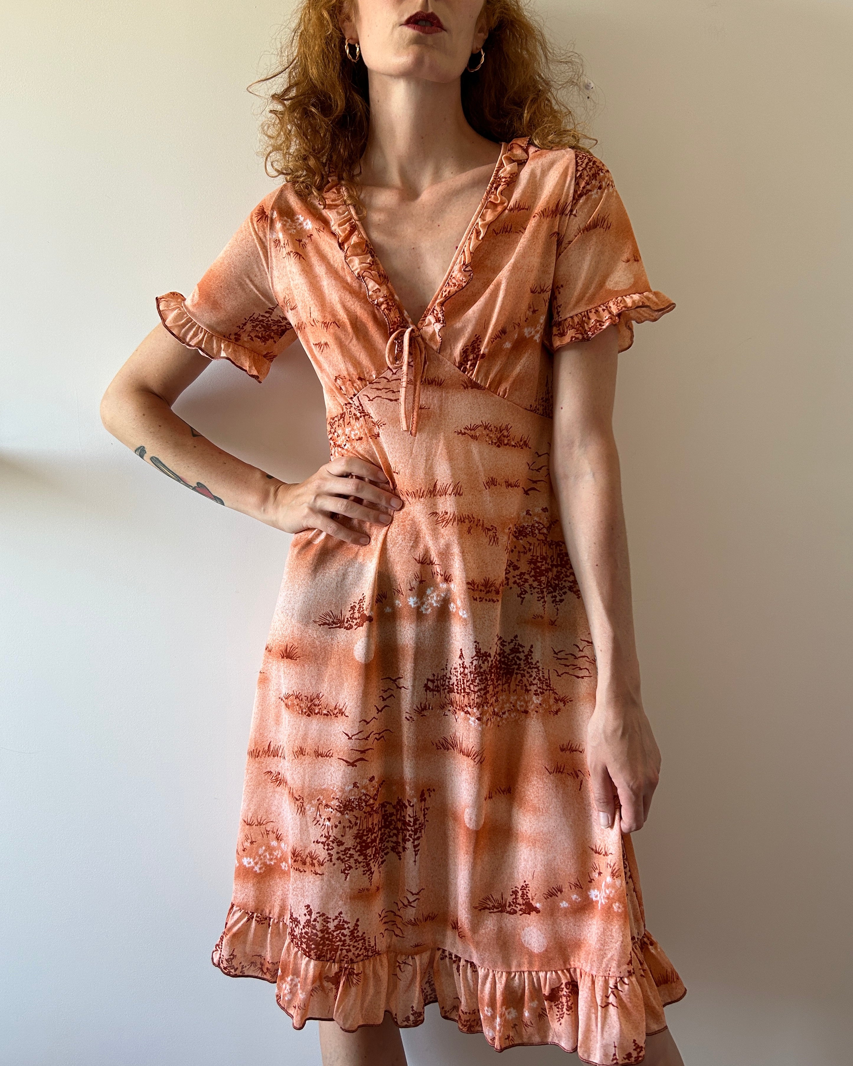 Vestito rosa antico